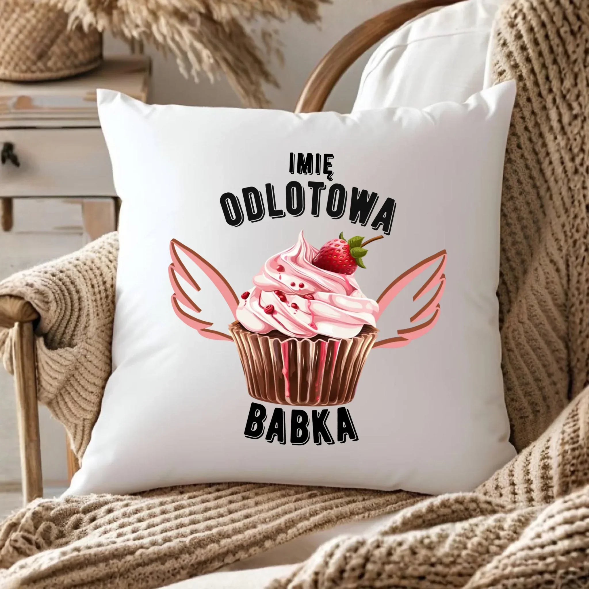 Poduszka - Odlotowa babka - personalizowana DZ06 - StoryCups.pl