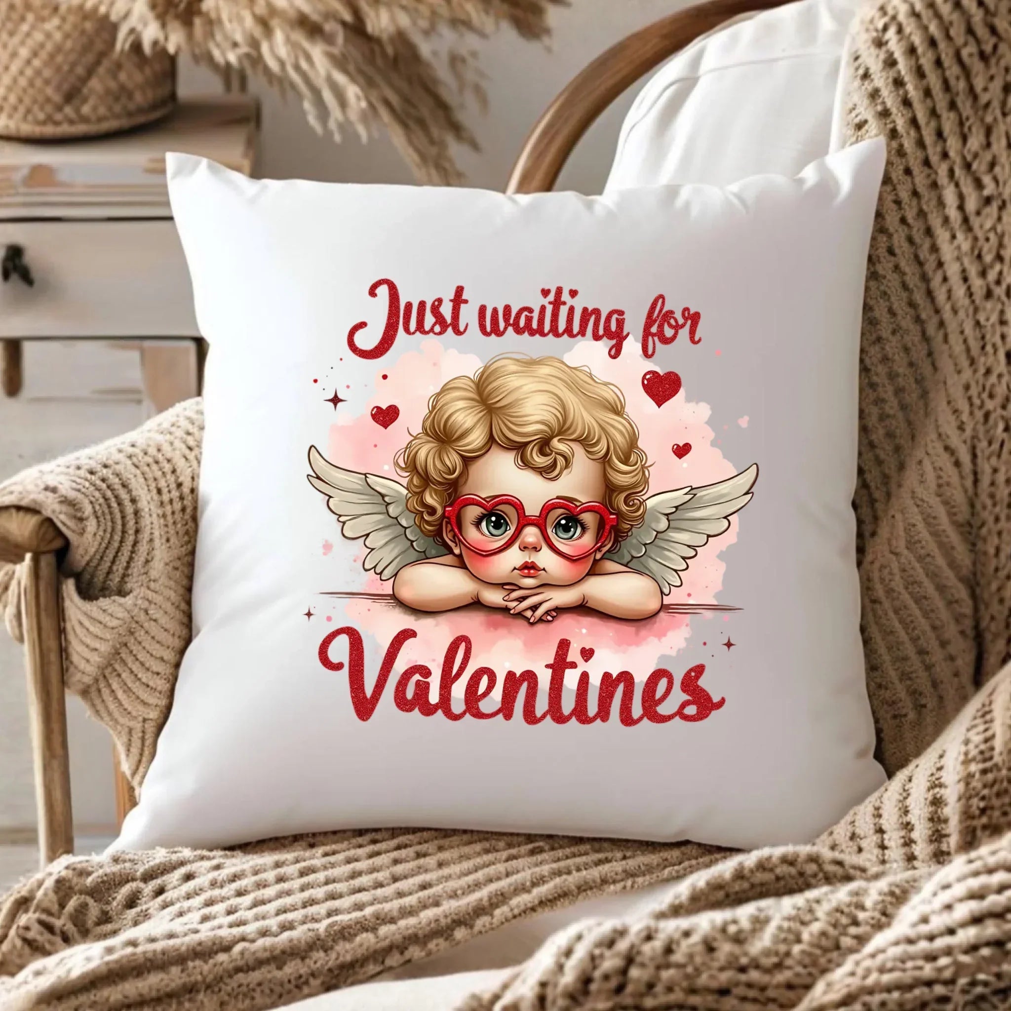 Poduszka na Walentynki - Just waiting for Valentines W24 - StoryCups.pl