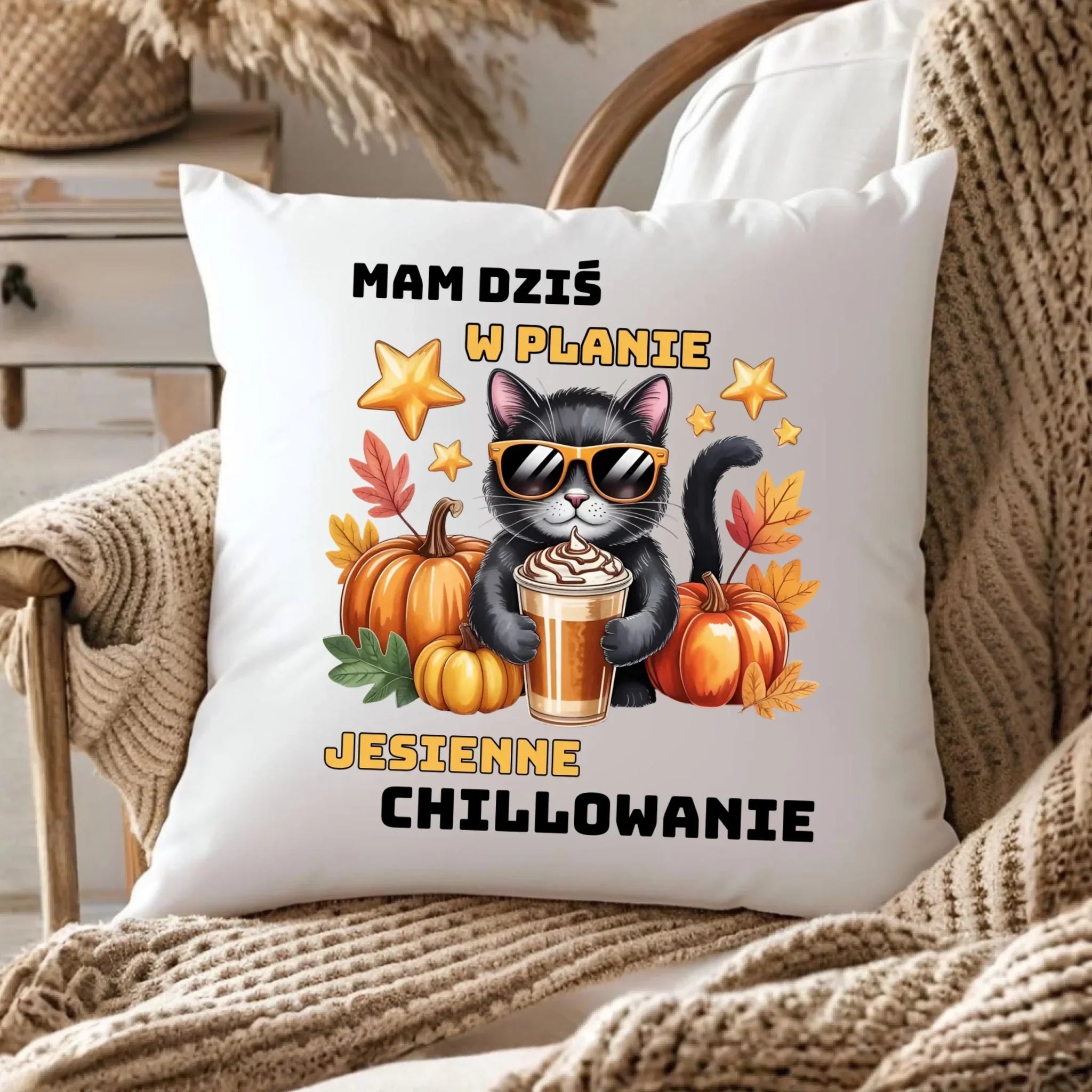 Poduszka jesienna - Mam dziś w planie jesienne chillowanie JS34 - StoryCups.pl