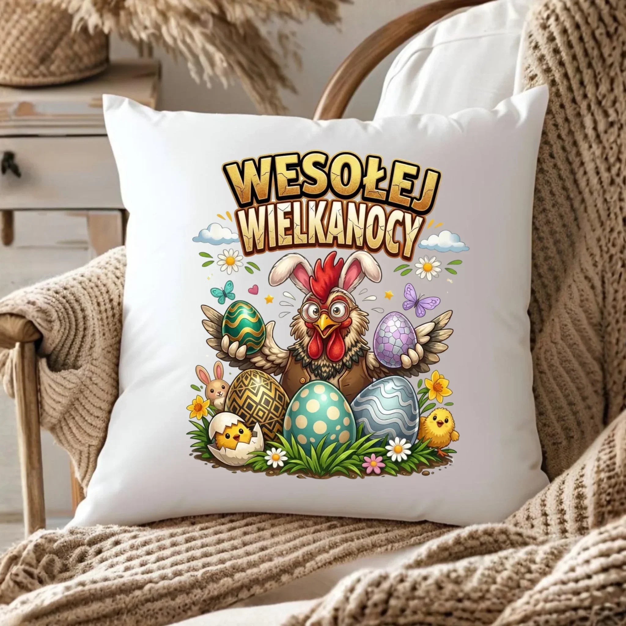 Poduszka wielkanocna - Wesołej Wielkanocy WN20 - StoryCups.pl