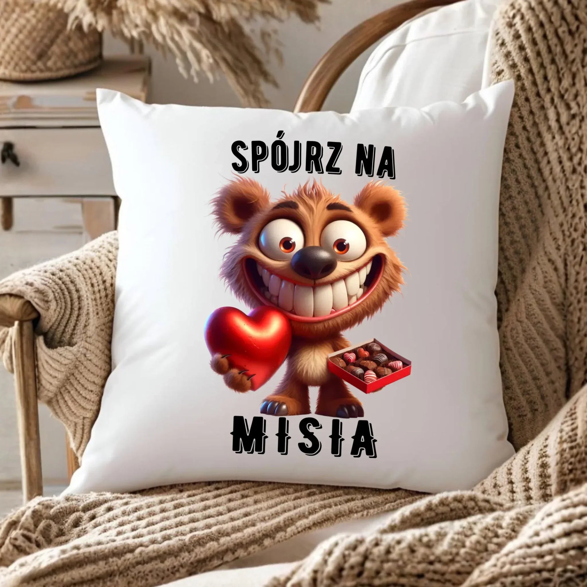 Poduszka na Walentynki - Spójrz na Misia W31 - StoryCups.pl
