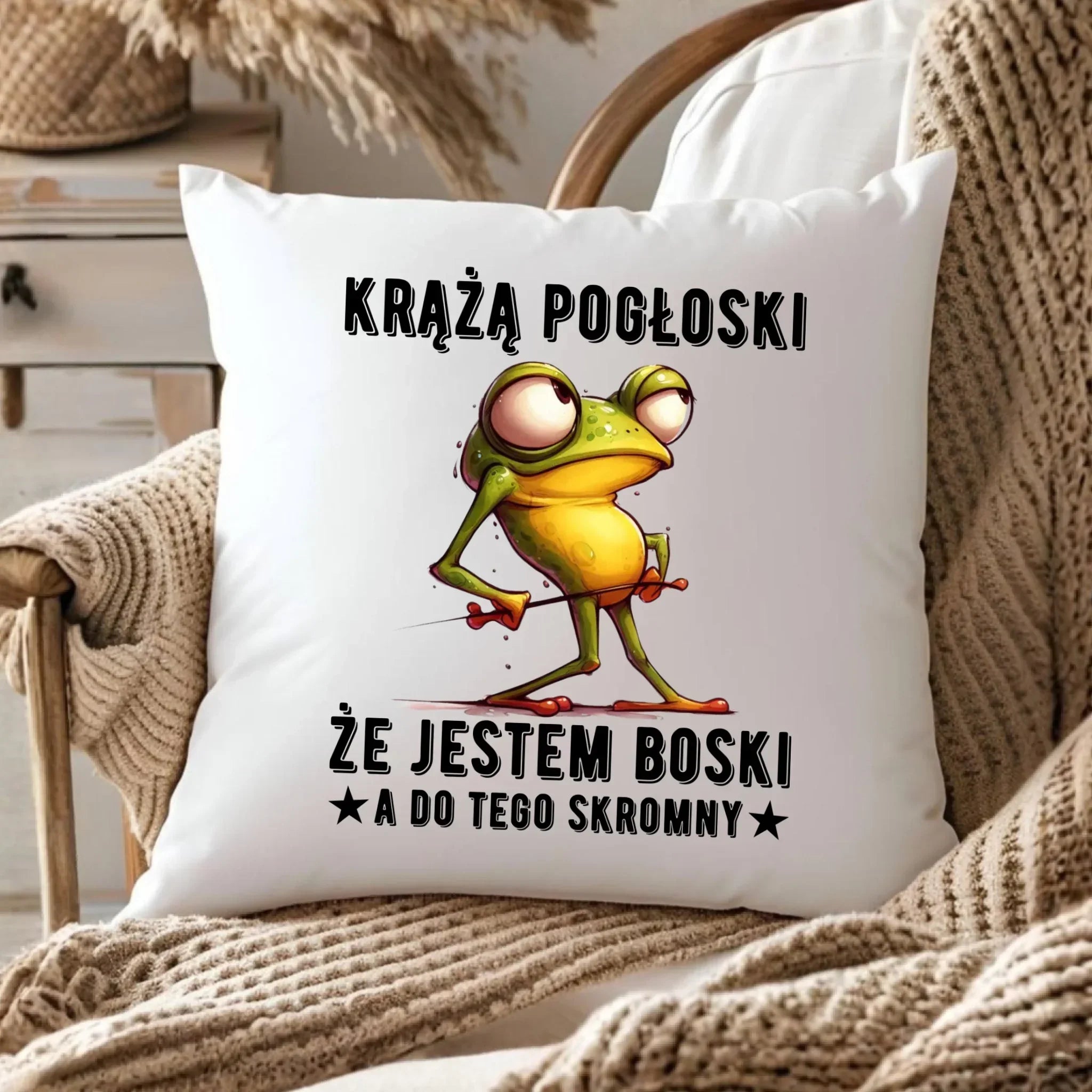 Poduszka - prezent dla chłopaka - Jestem boski DCH15 - StoryCups.pl