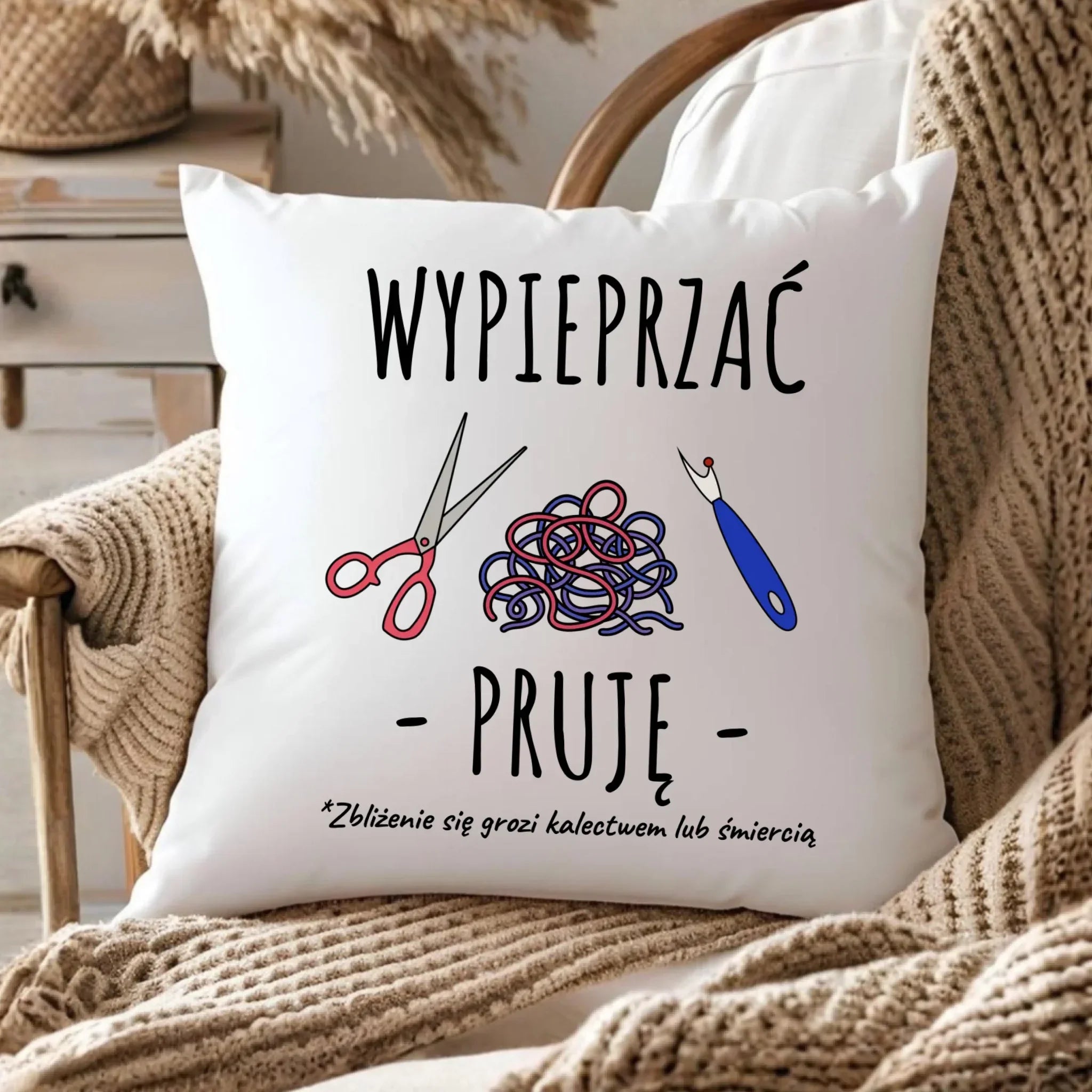 Poduszka szyciowa dla krawcowej - Wypieprzać, pruję HS08 - StoryCups.pl