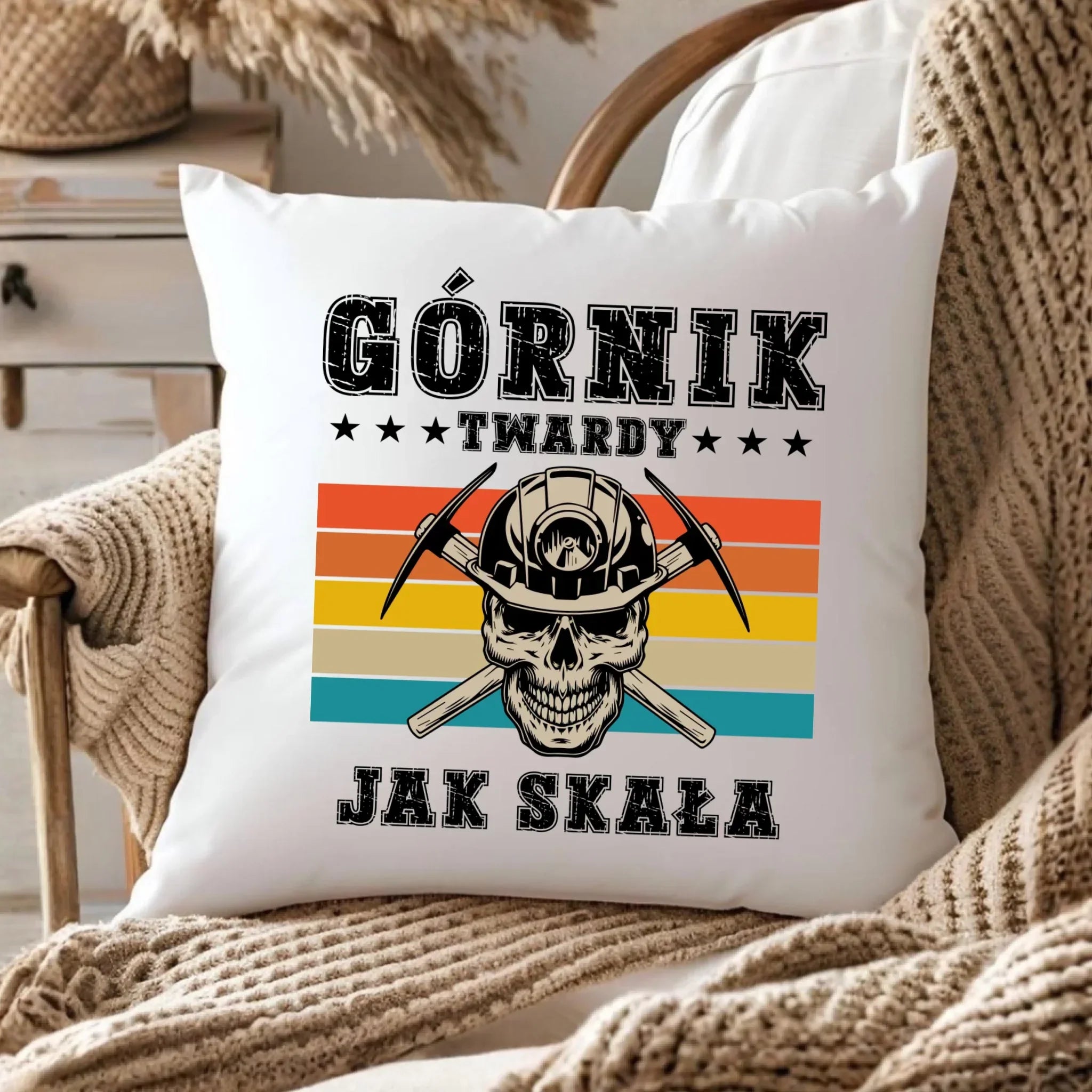 Poduszka - prezent dla górnika - Górnik twardy jak skała G21 - StoryCups.pl