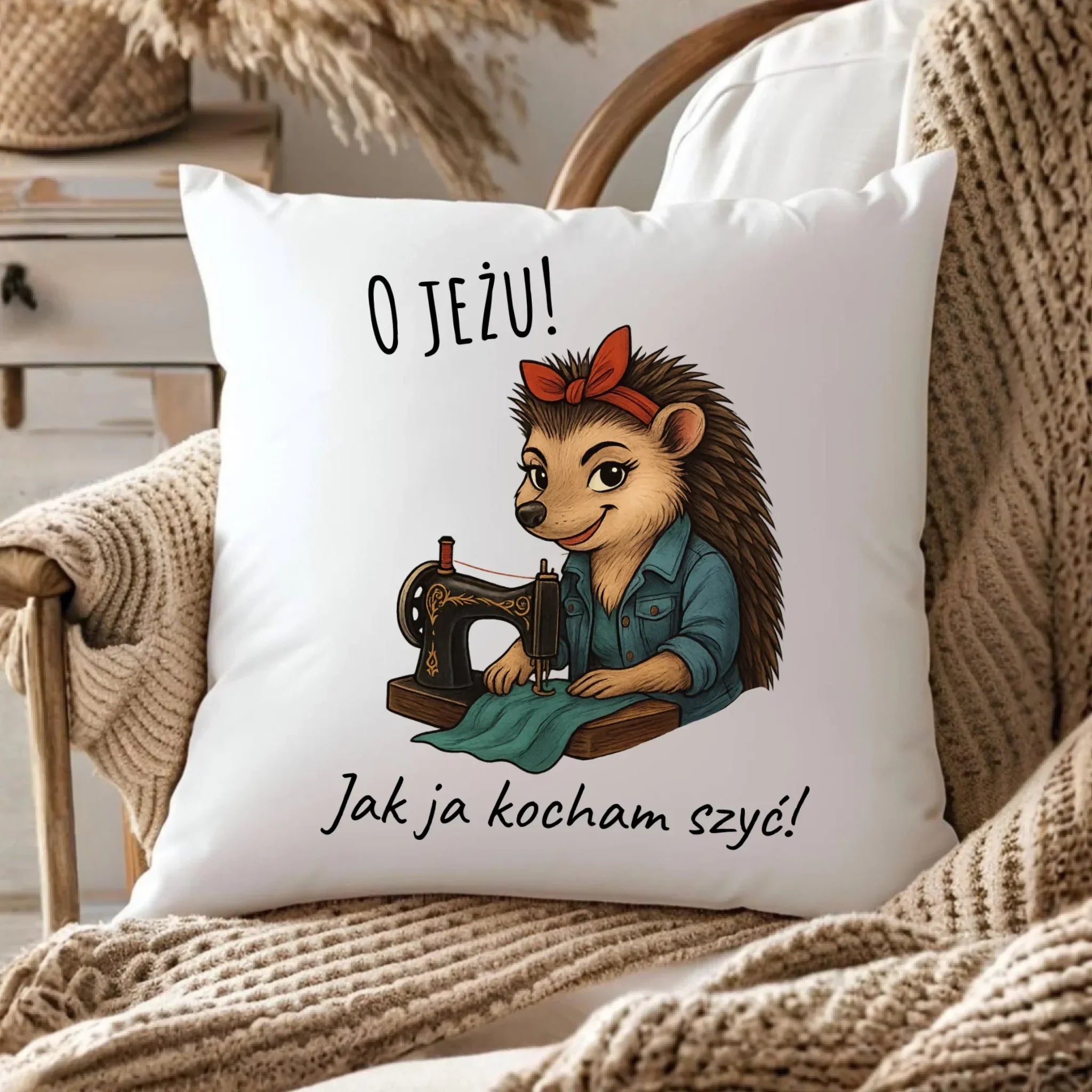 Poduszka szyciowa dla krawcowej - O JEŻU! Jak ja kocham szyć! HS09 - StoryCups.pl