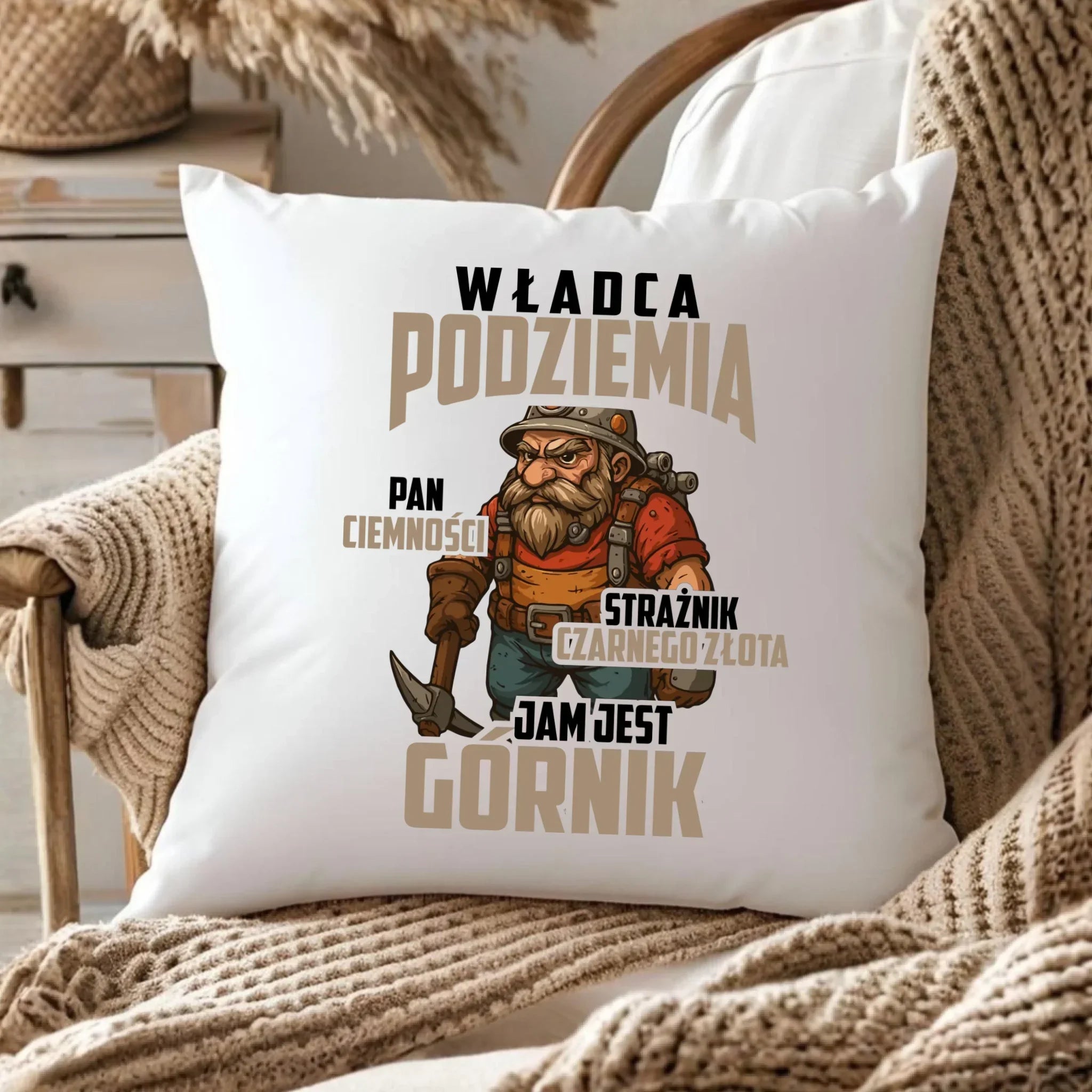 Poduszka - prezent dla górnika - Władca podziemia Górnik G20 - StoryCups.pl