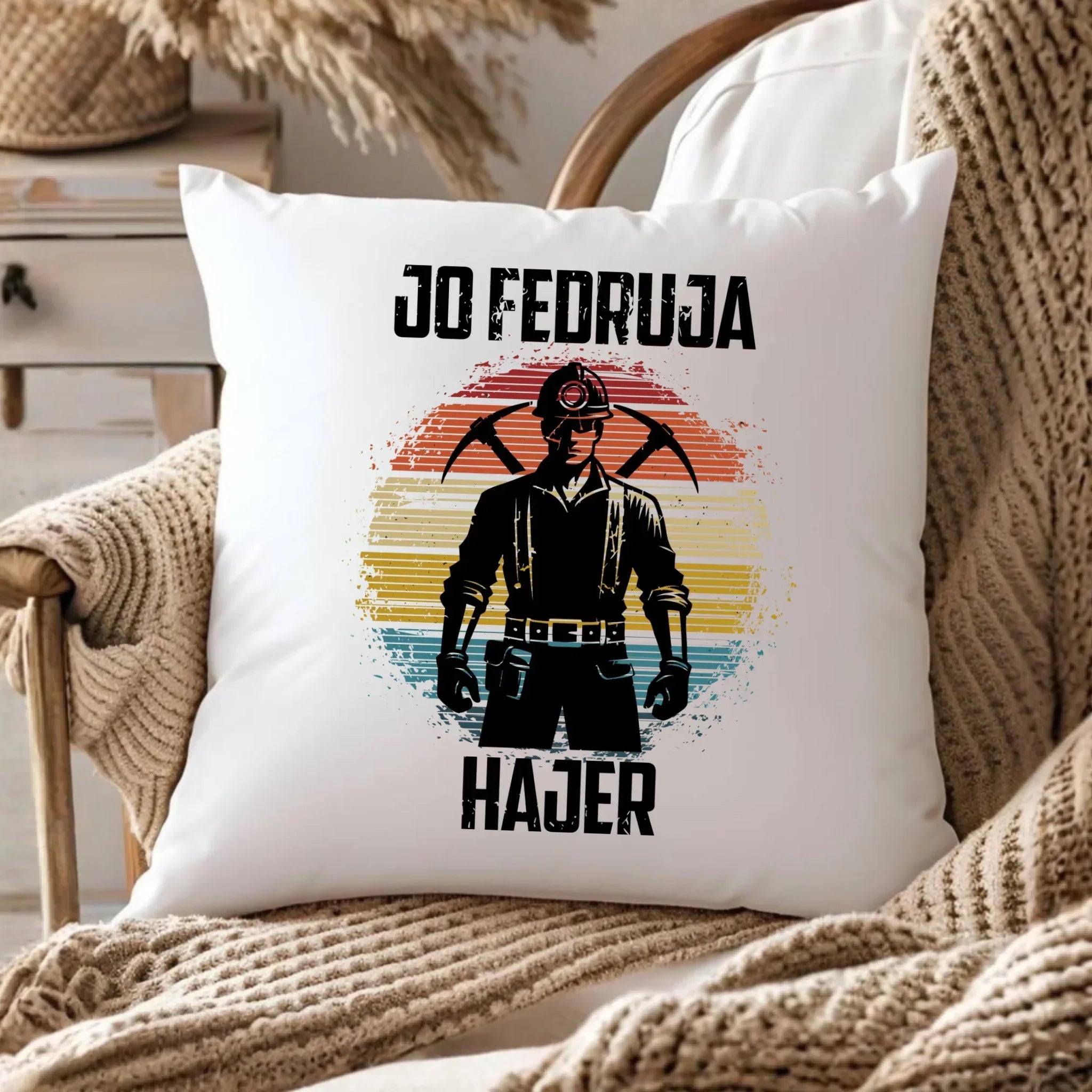 Poduszka - prezent dla górnika - Jo fedruja Hajer G26 - StoryCups.pl