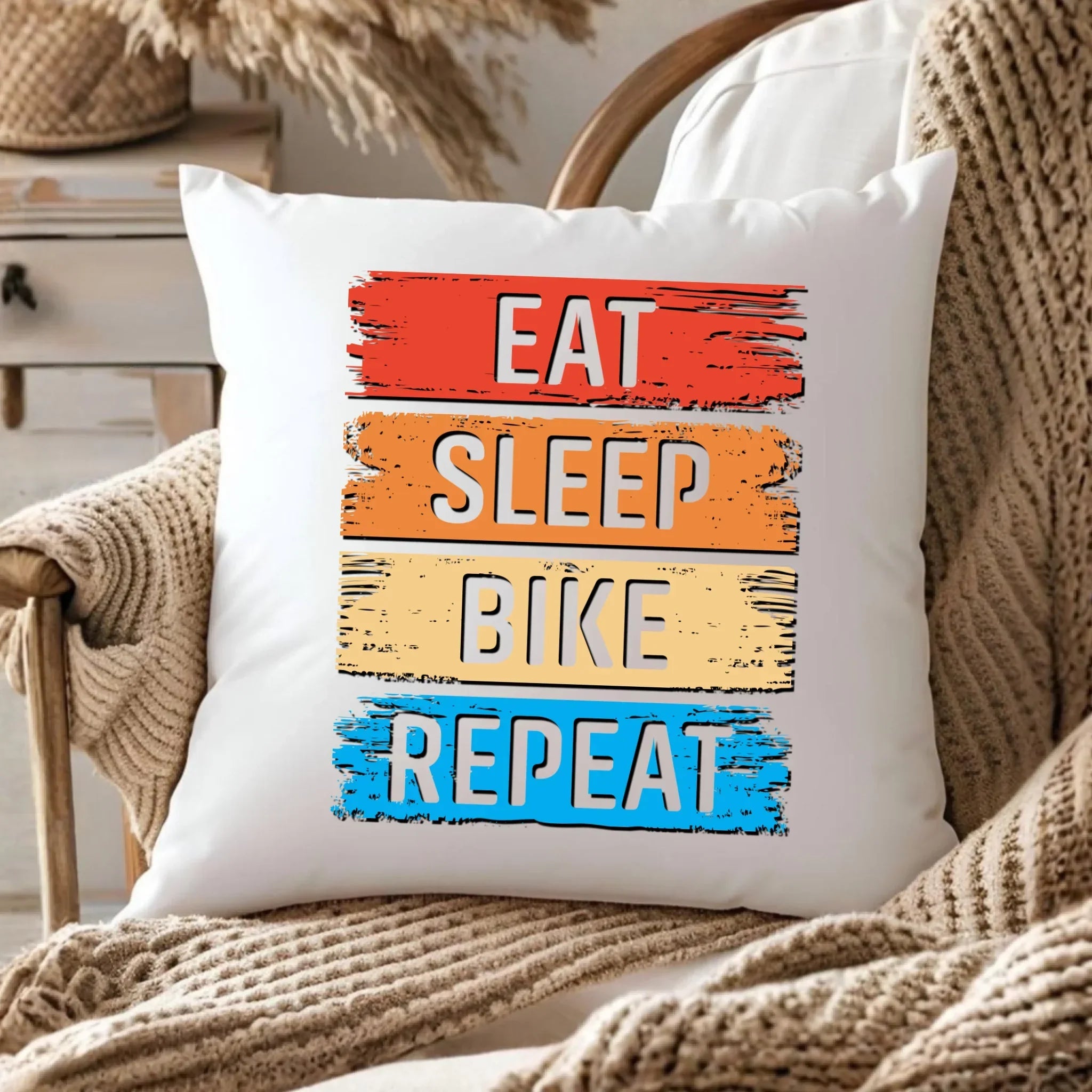 Eat Sleep Bike Repeat | Poduszka dla rowerzysty HR03 - StoryCups.pl