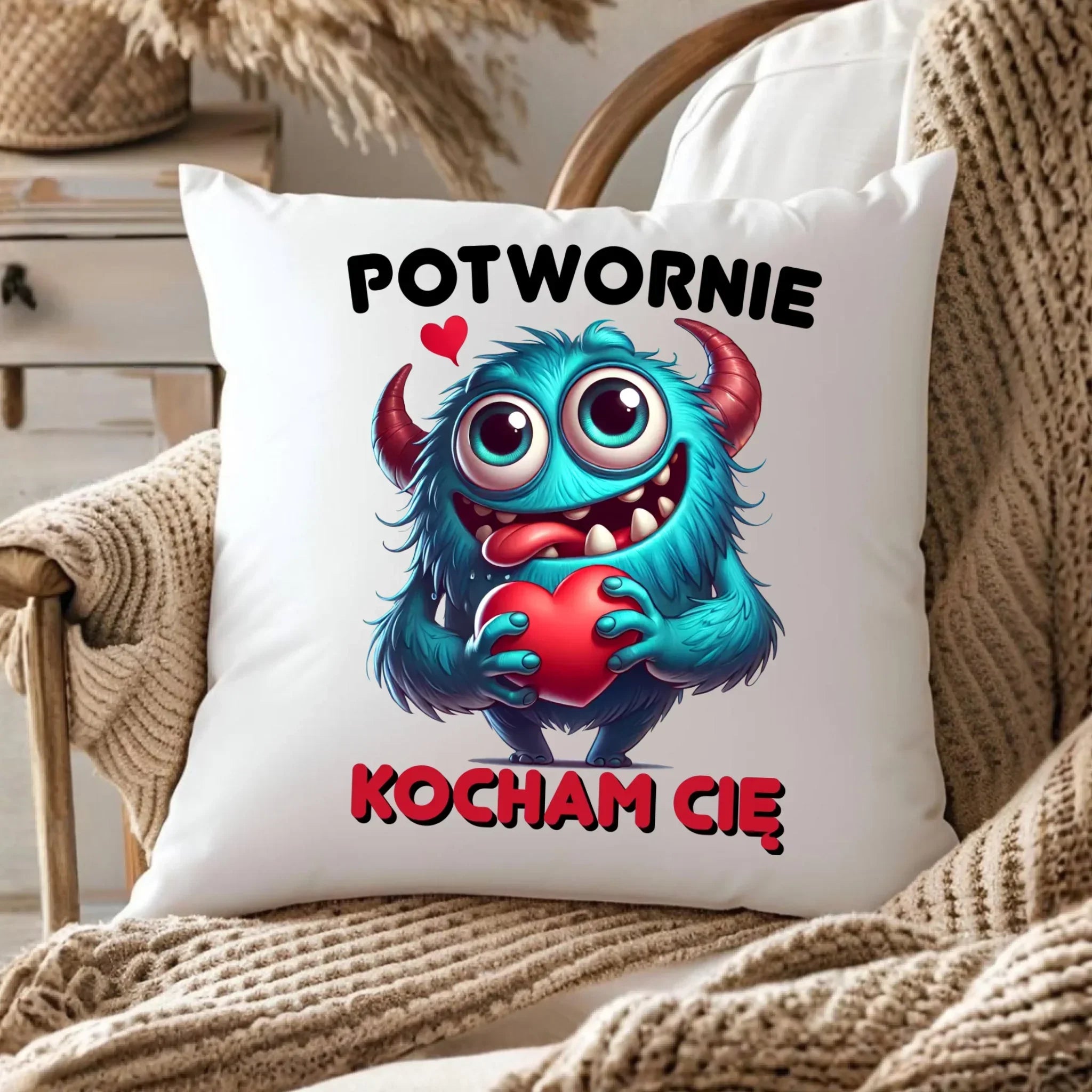 Poduszka dla par - Potwornie Kocham Cię W45 - StoryCups.pl