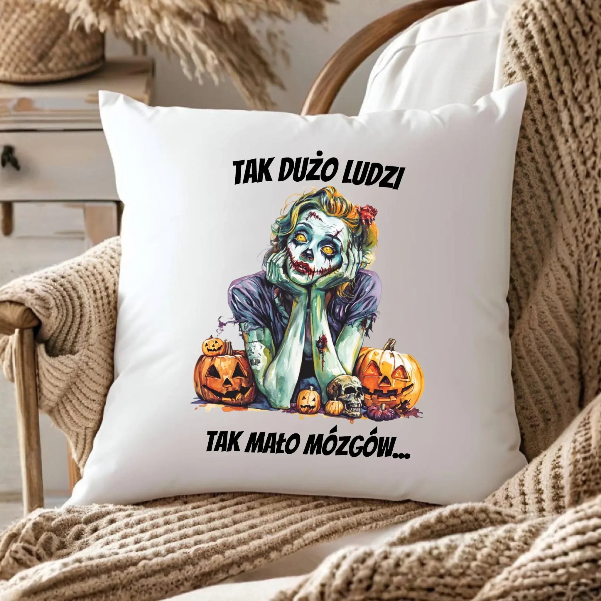 Poduszka na Halloween - Zombie - Tak mało mózgów HL31 - StoryCups.pl