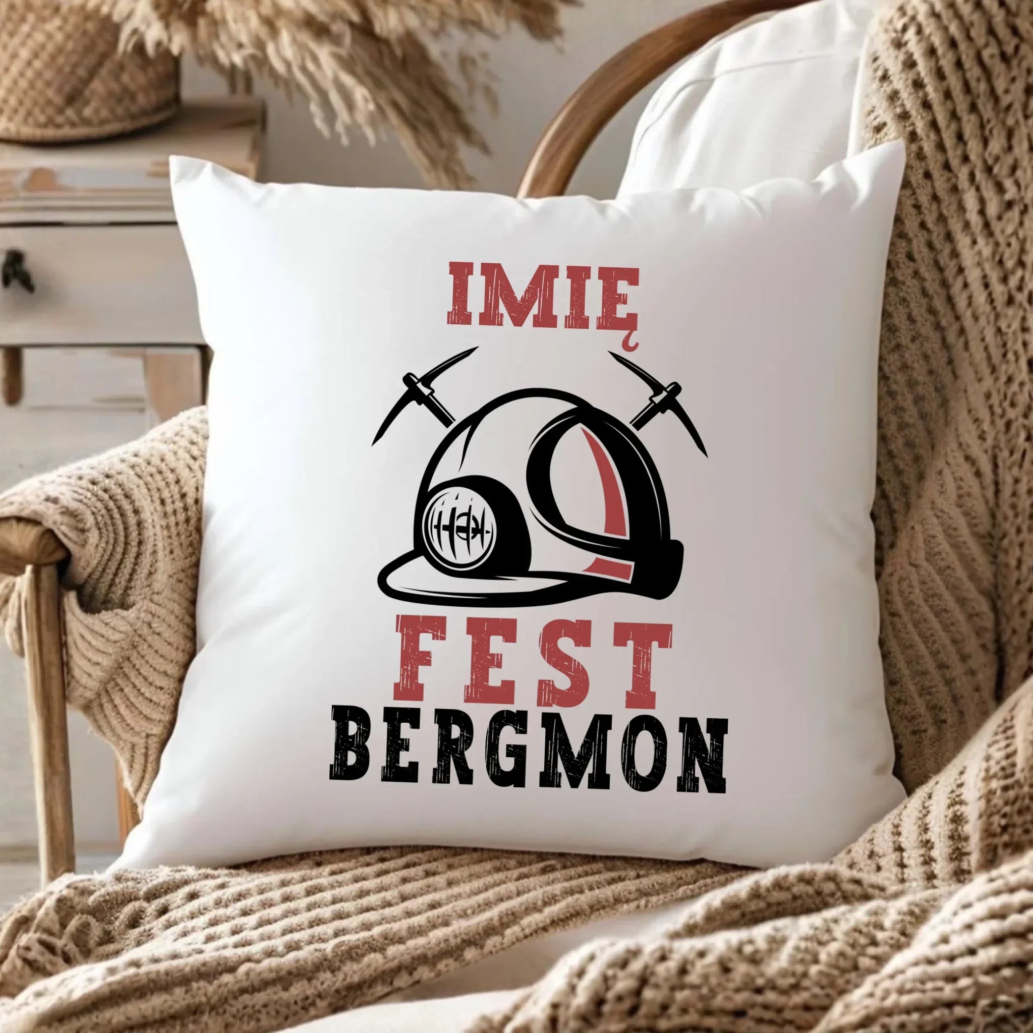 Poduszka - prezent dla górnika - Fest bergmon - personalizowana G07 - StoryCups.pl