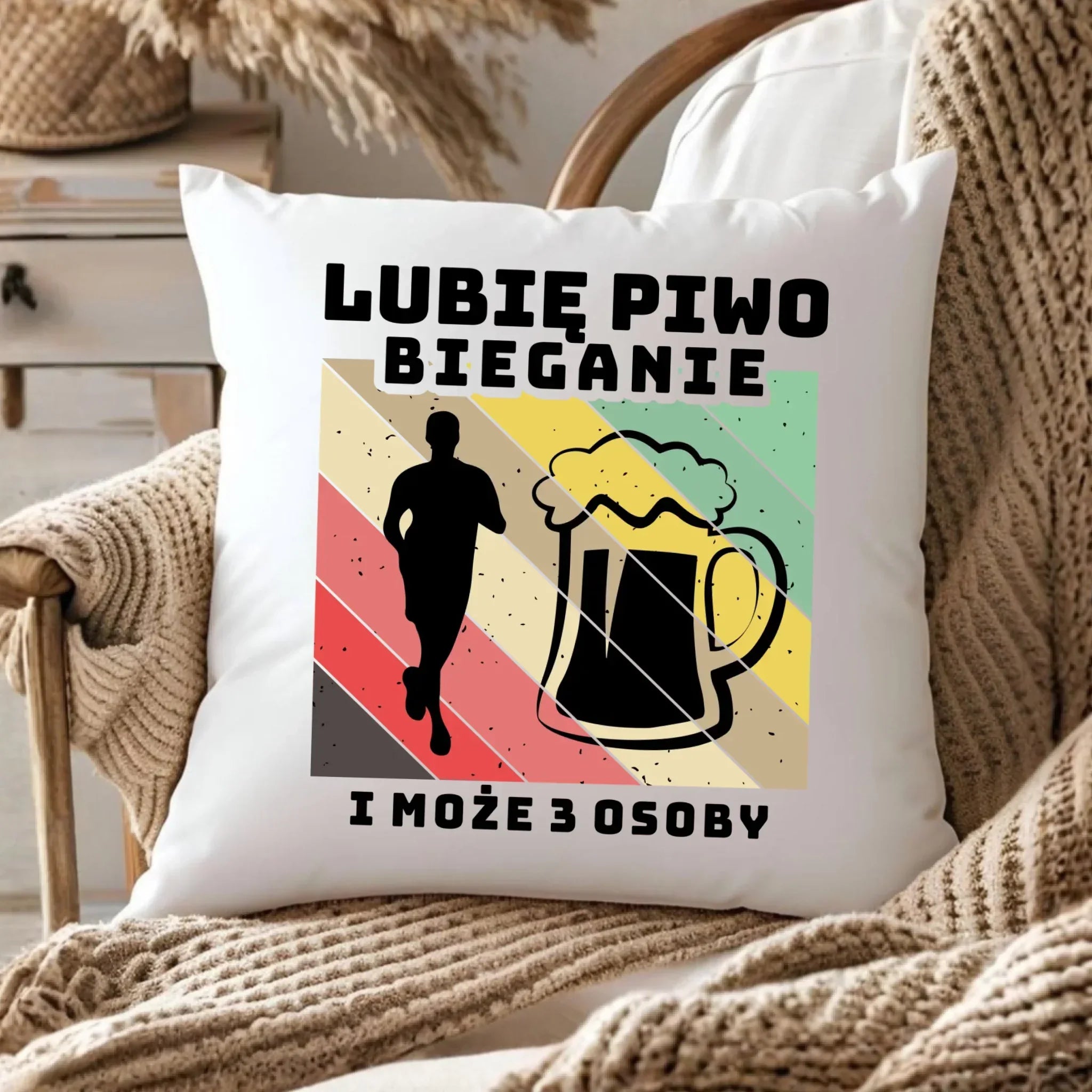 Poduszka dla biegacza - Lubię piwo bieganie HB01 - StoryCups.pl