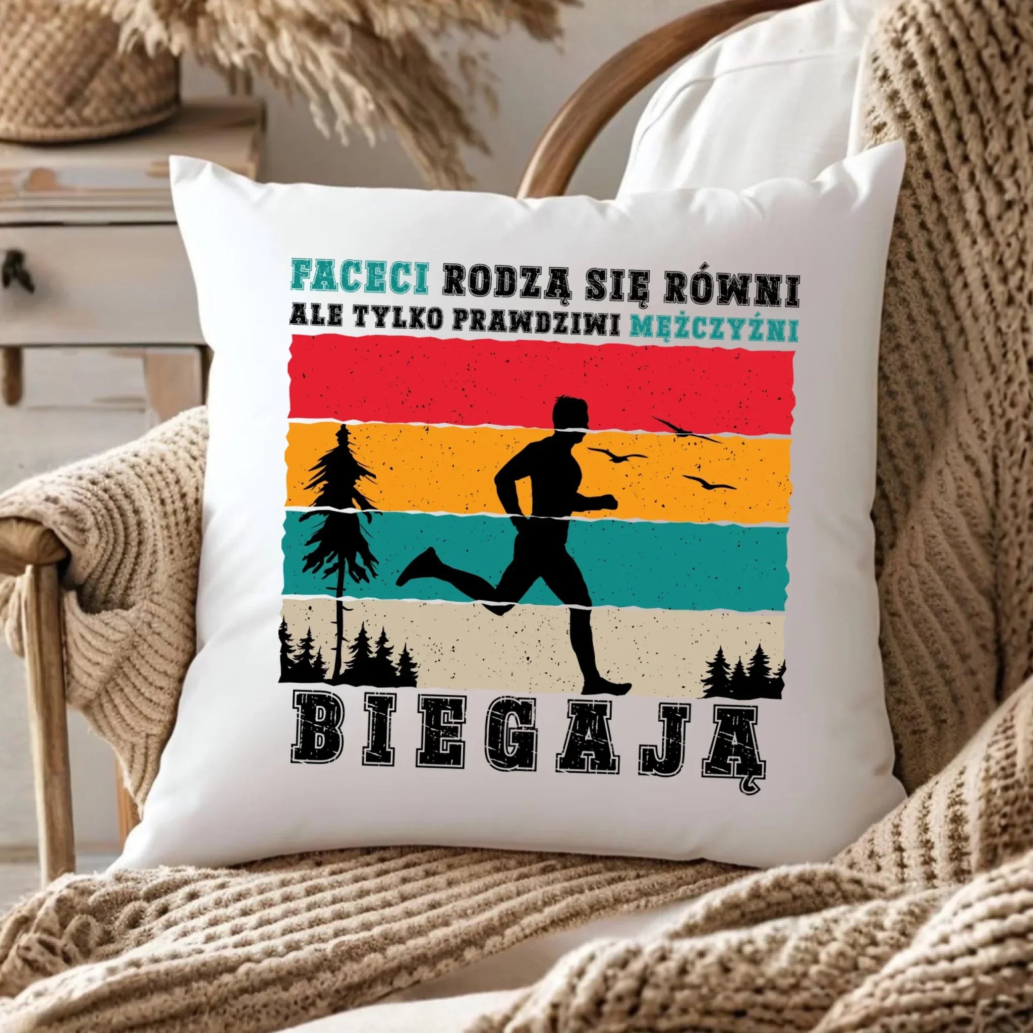 Poduszka dla biegacza - Prawdziwi mężczyźni biegają HB02 - StoryCups.pl