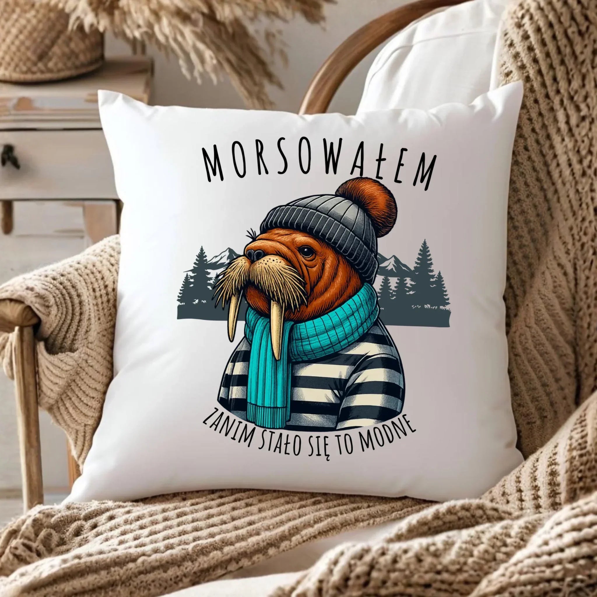 Poduszka - prezent dla morsa - Morsowałem zanim stało się to modne - Mors HM08 - StoryCups.pl