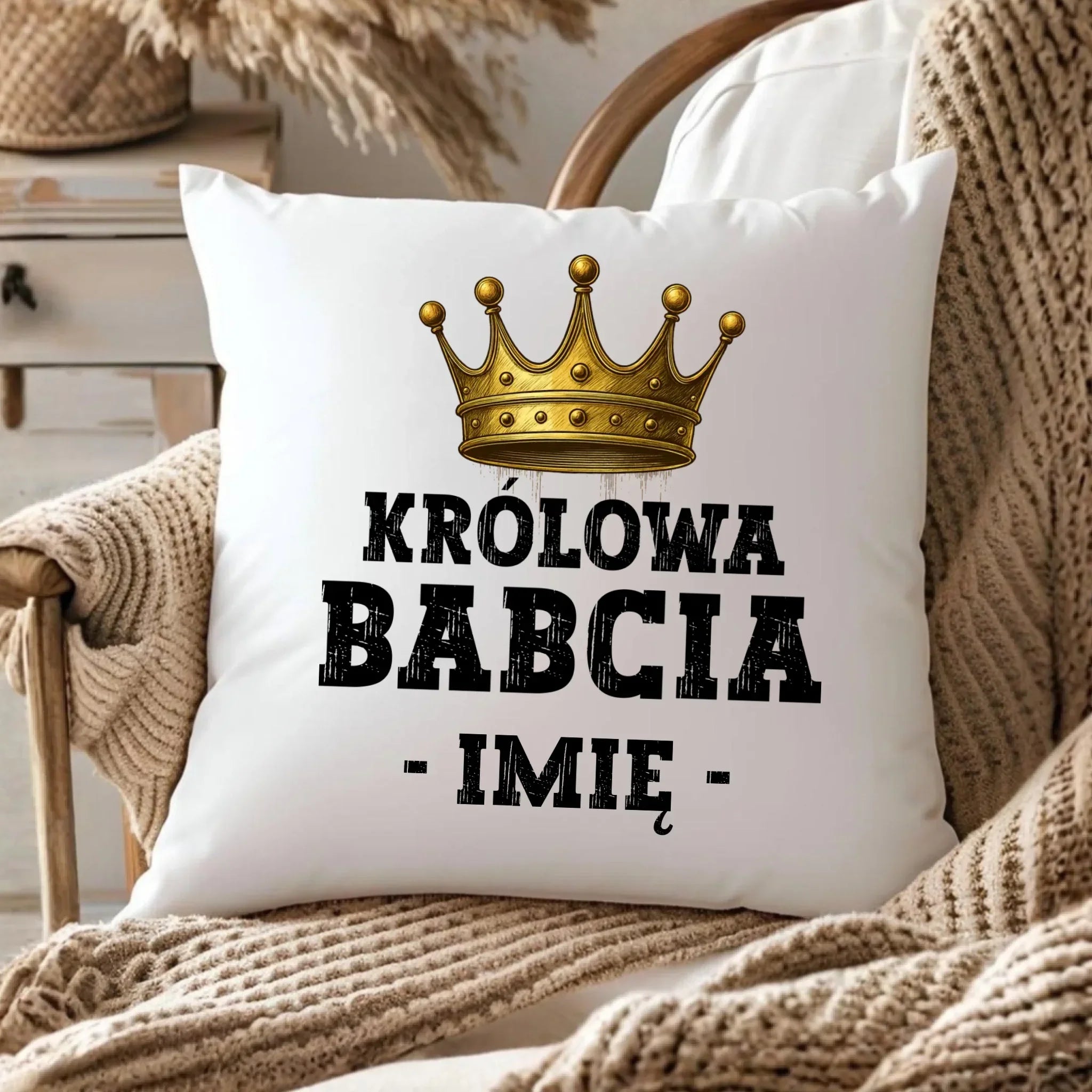 Poduszka dla babci - Królowa Babcia - personalizowana B17 - StoryCups.pl