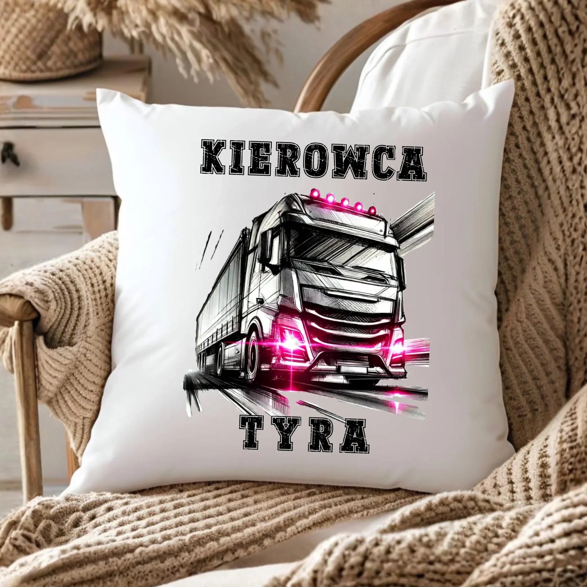 Poduszka dla kobiety kierowcy ciężarówki - Kierowca tyra ZKT15 - StoryCups.pl