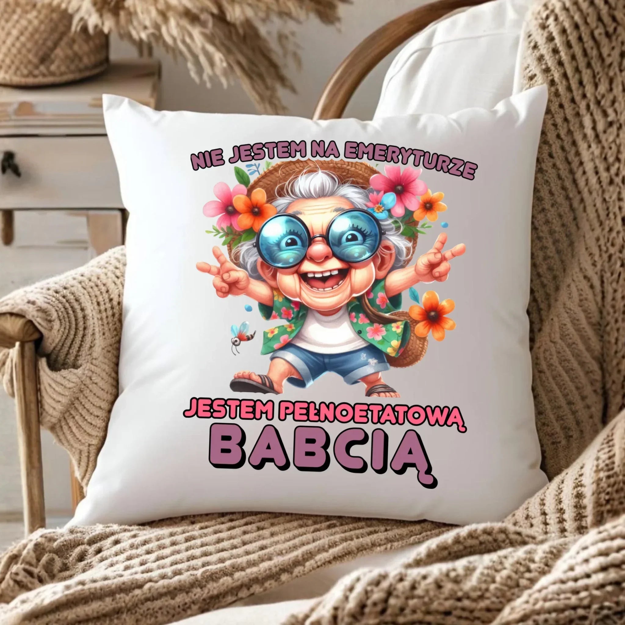 Poduszka dla babci - Pełnoetatowa babcia B20 - StoryCups.pl