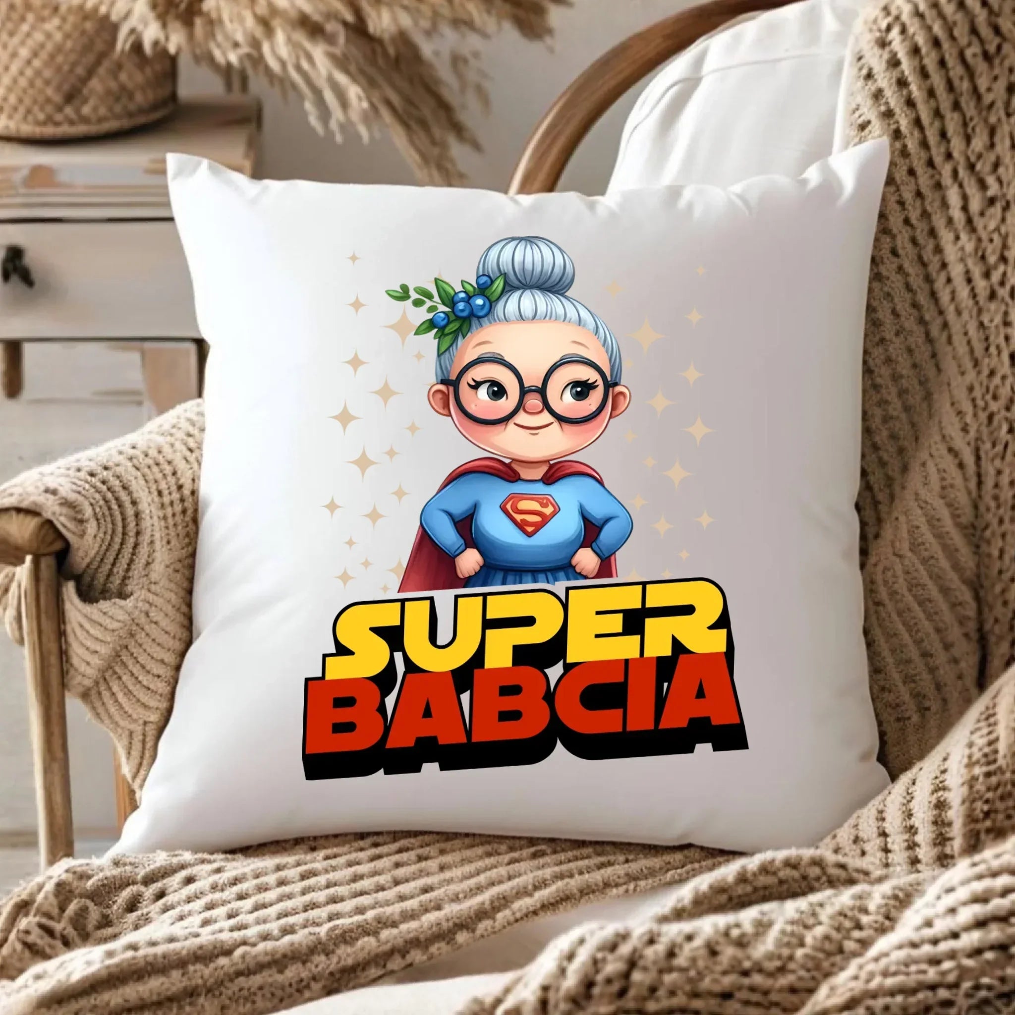 Poduszka dla babci - Super Babcia B29 - StoryCups.pl