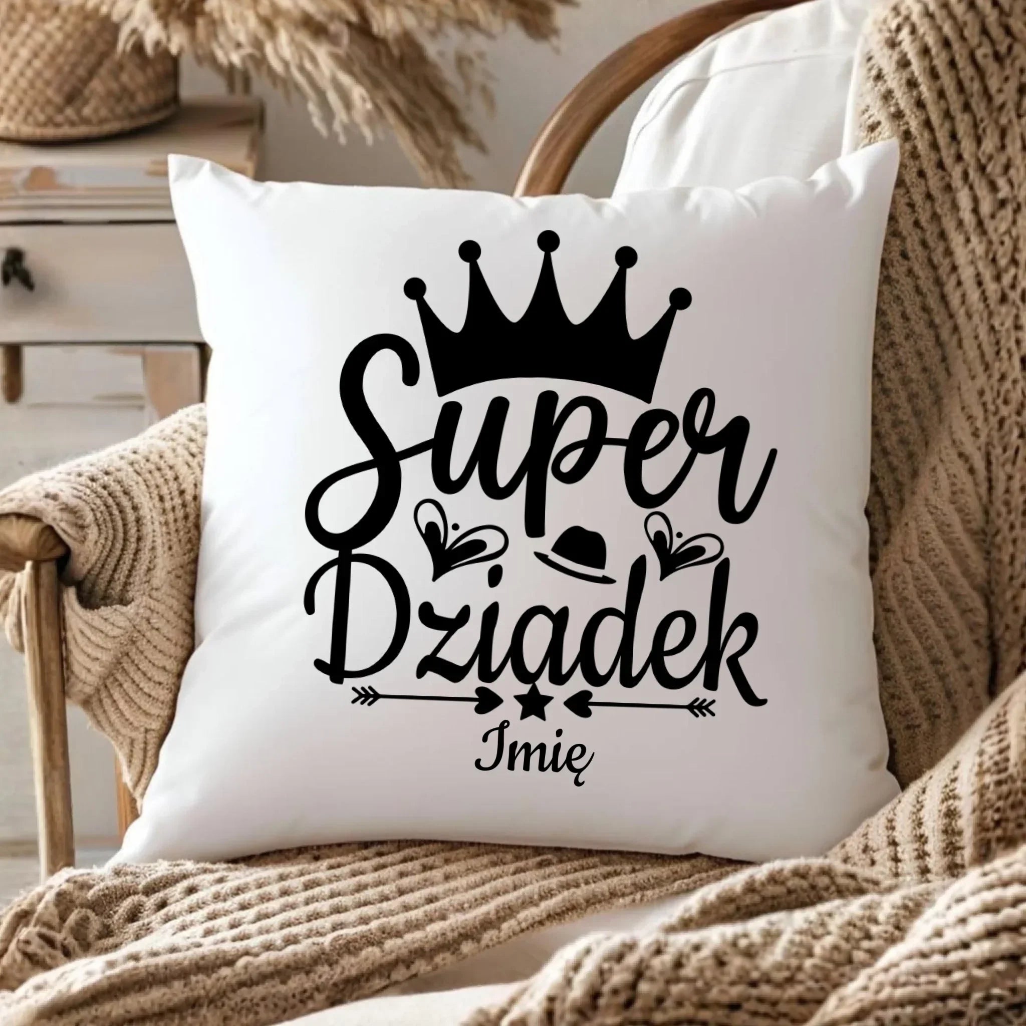 Poduszka dla dziadka - Super Dziadek - personalizowana D03 - StoryCups.pl