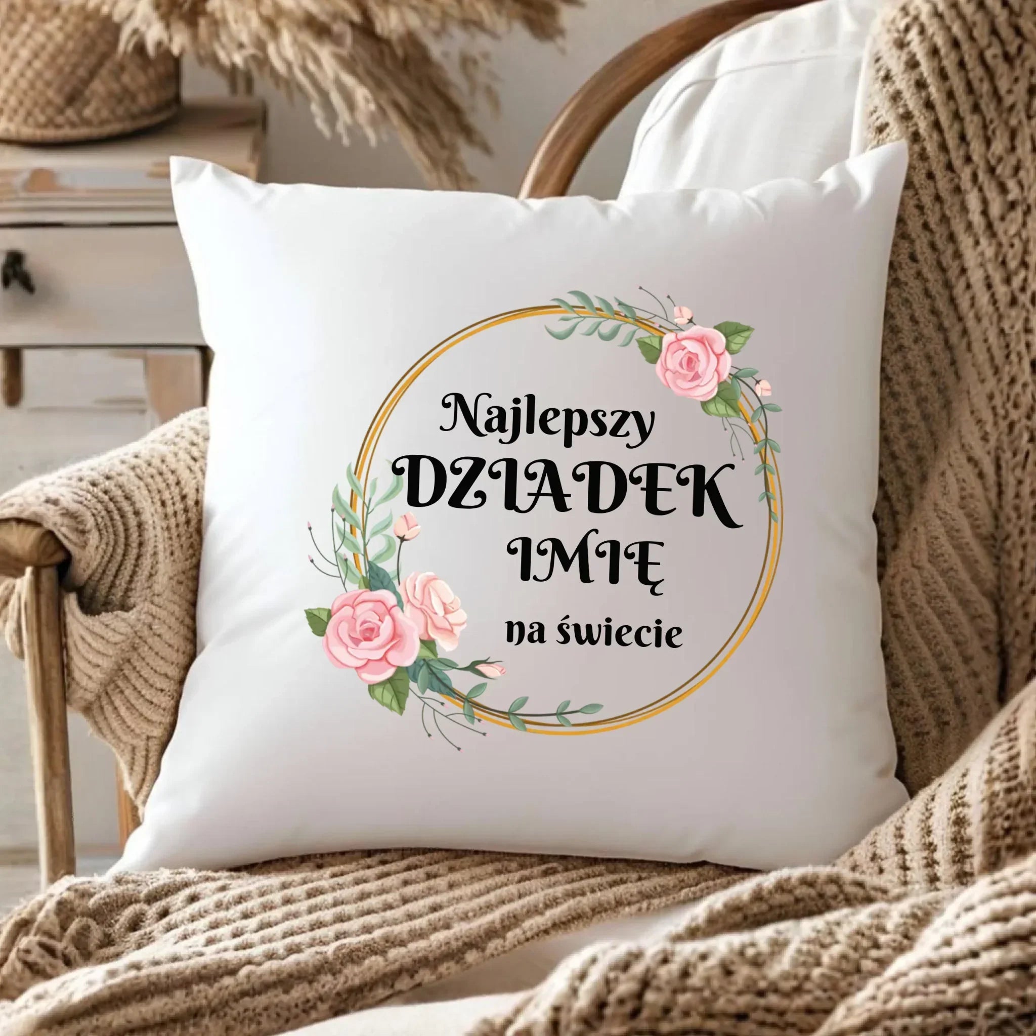 Poduszka dla dziadka - Najlepszy dziadek na Świecie - personalizowana D04 - StoryCups.pl