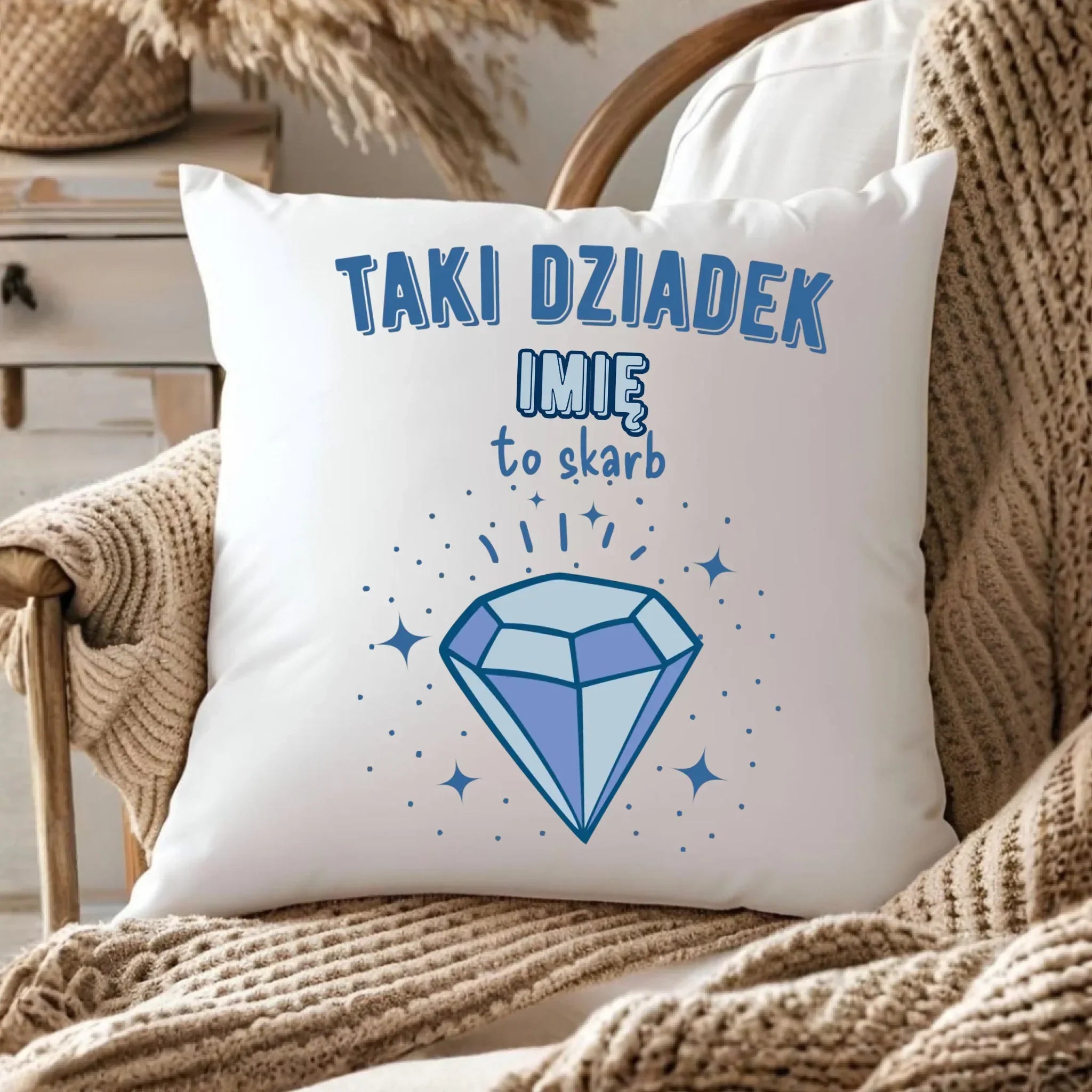Poduszka dla dziadka - Taki Dziadek to skarb - personalizowana D06 - StoryCups.pl