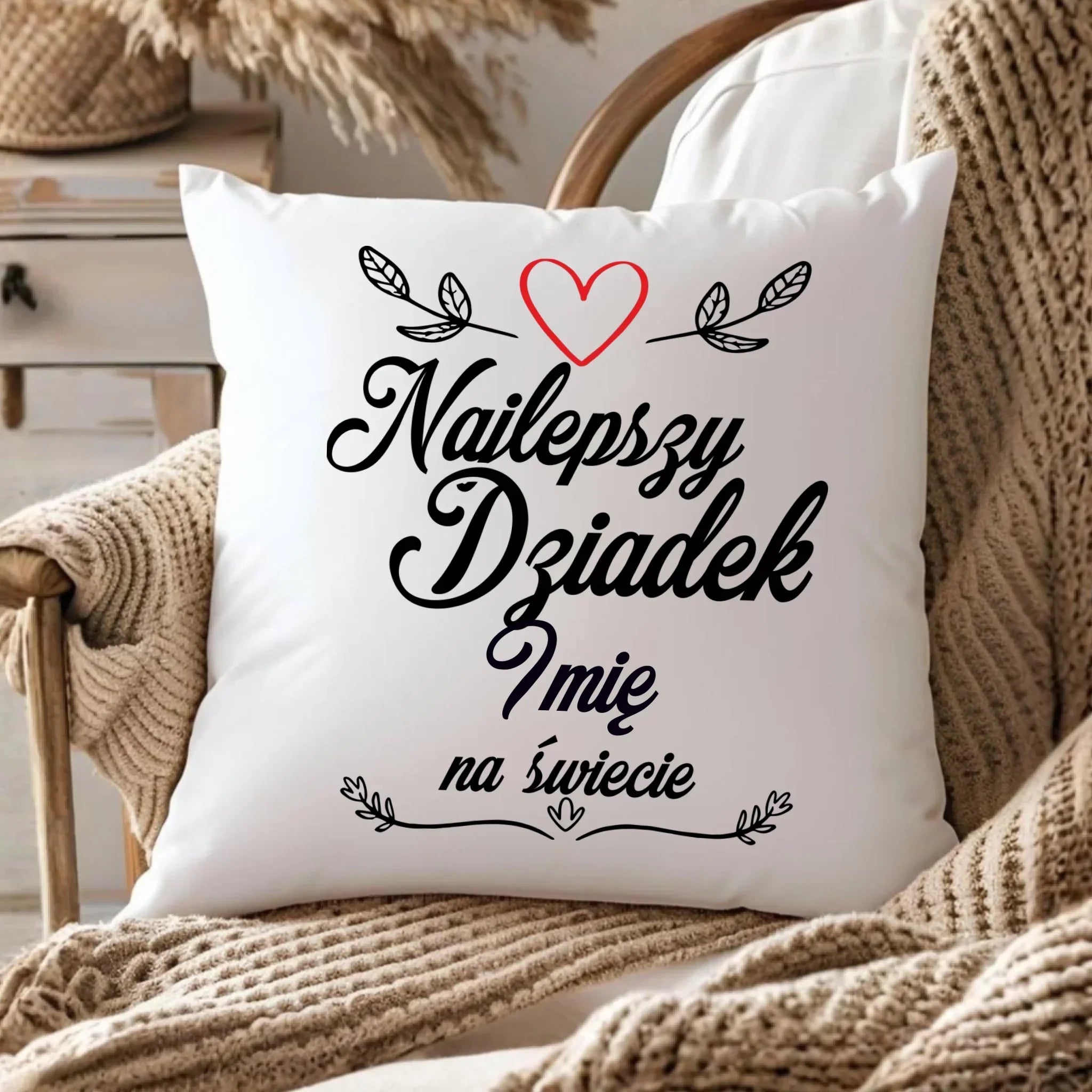 Poduszka dla dziadka - Najlepszy dziadek na Świecie - personalizowana D12 - StoryCups.pl