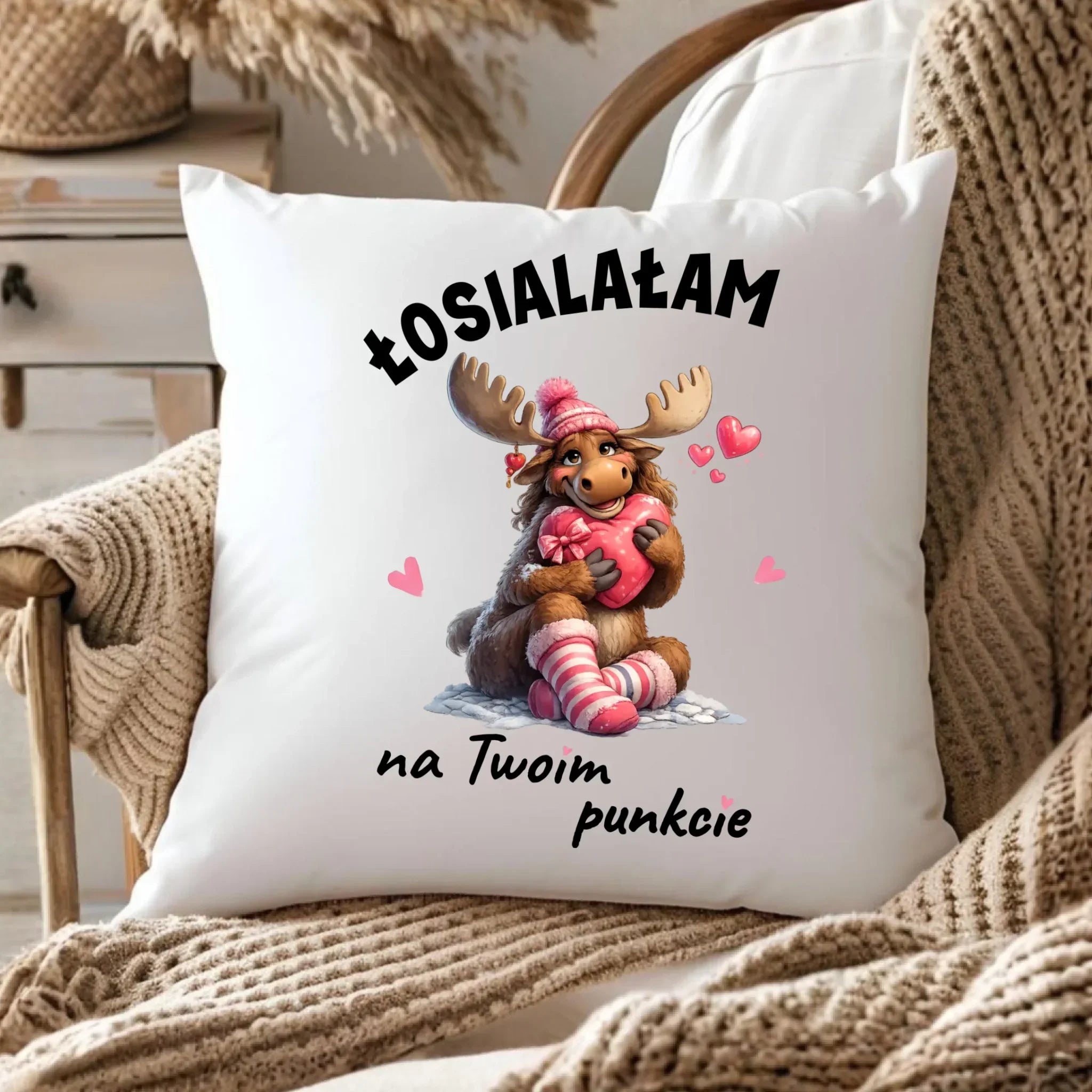 Poduszka dla par - Łosialałam na Twoim punkcie W67 - StoryCups.pl
