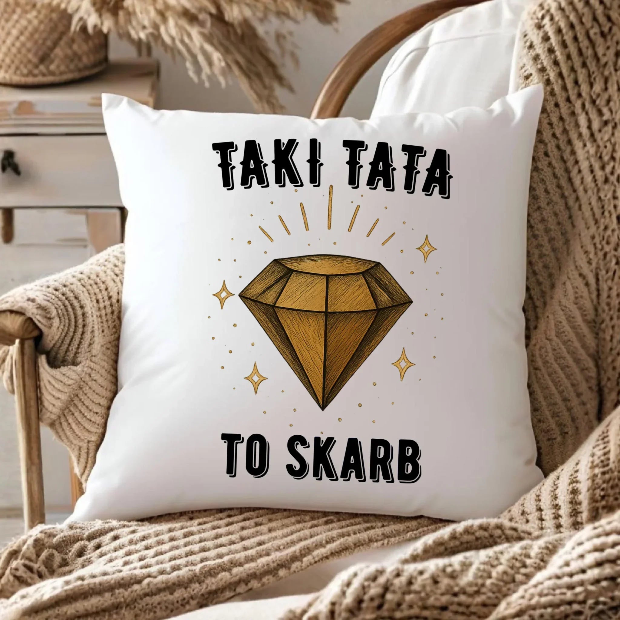 Poduszka dla taty - Taki tata to skarb - personalizowana DT17 - StoryCups.pl