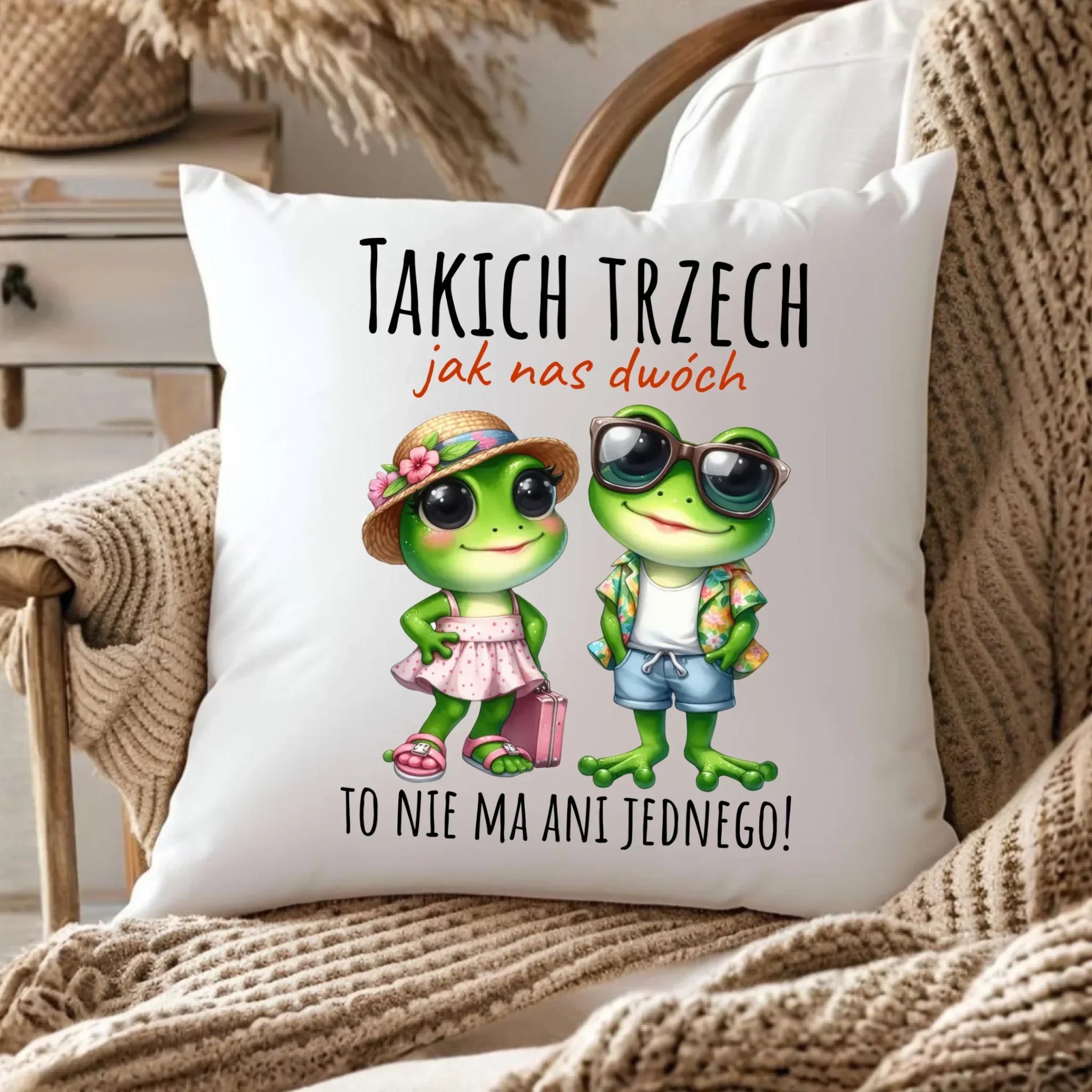 Poduszka dla par - Żabki Takich trzech jak nas dwóch DCH11 - StoryCups.pl