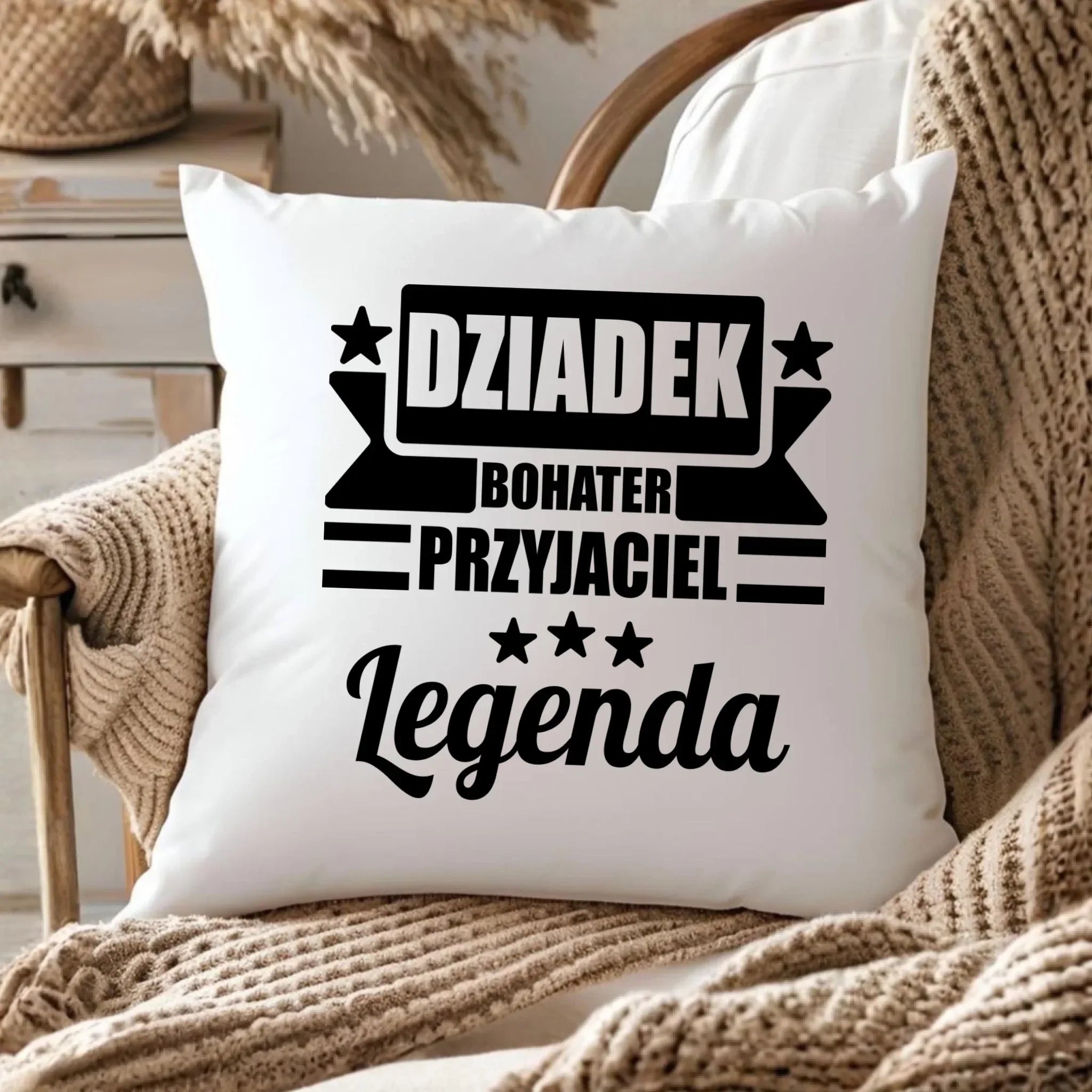 Poduszka dla dziadka - Bohater przyjaciel legenda D20 - StoryCups.pl