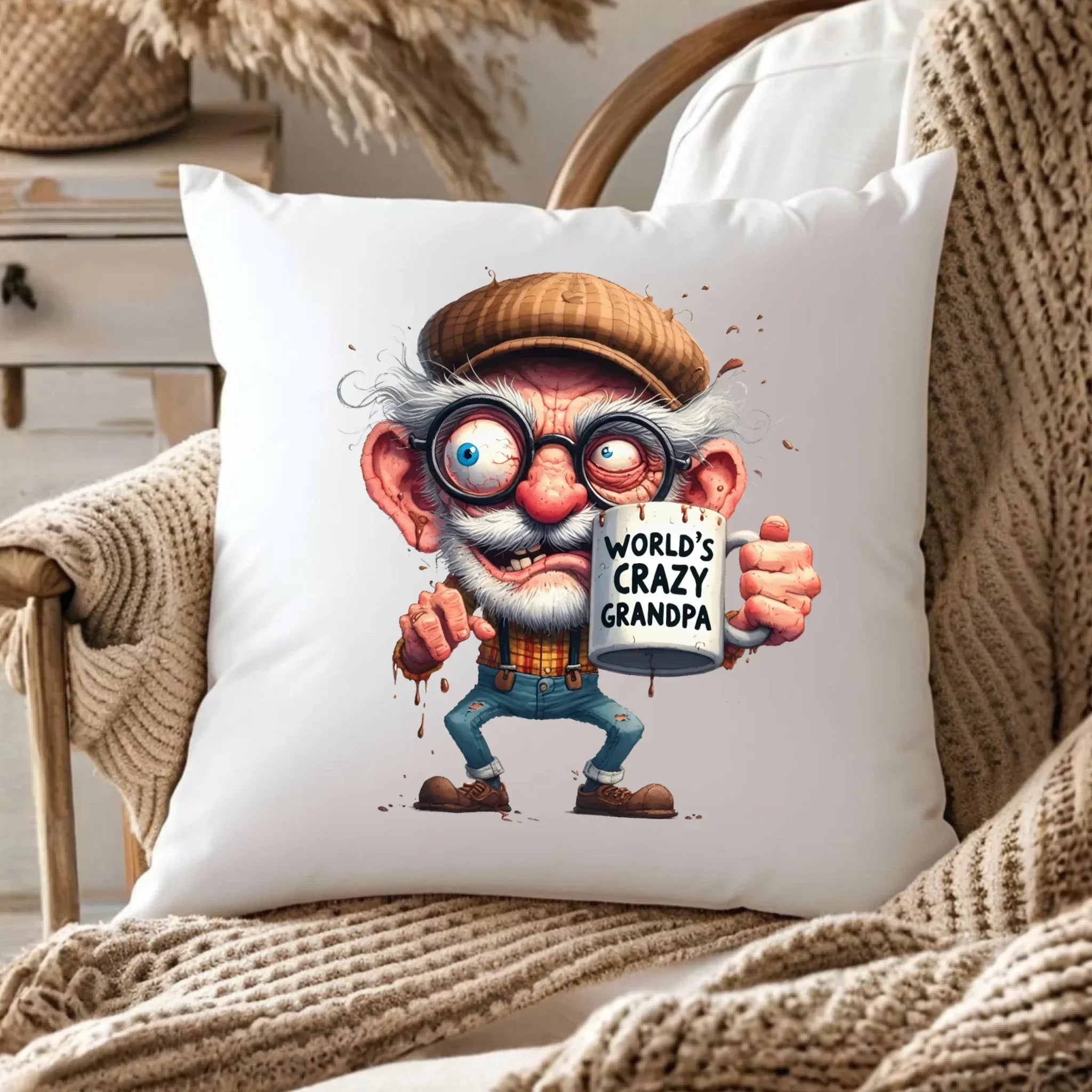 Poduszka dla dziadka - Crazy grandpa D38 - StoryCups.pl