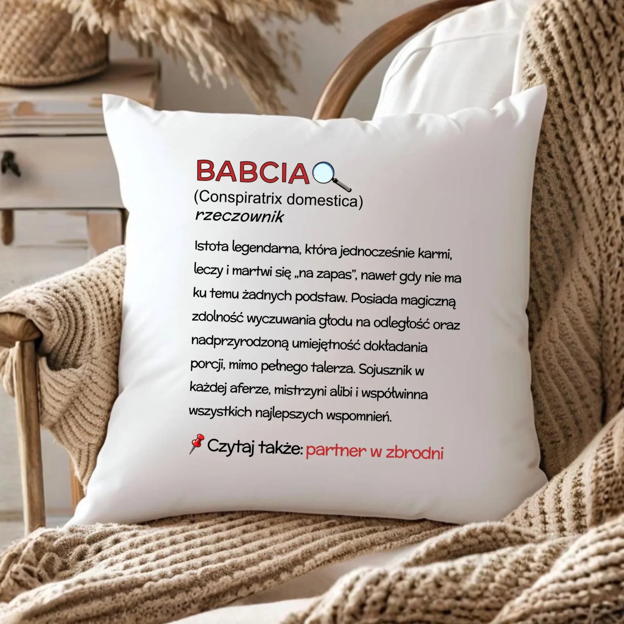 Poduszka dla babci - Babcia śmieszna definicja B35 - StoryCups.pl
