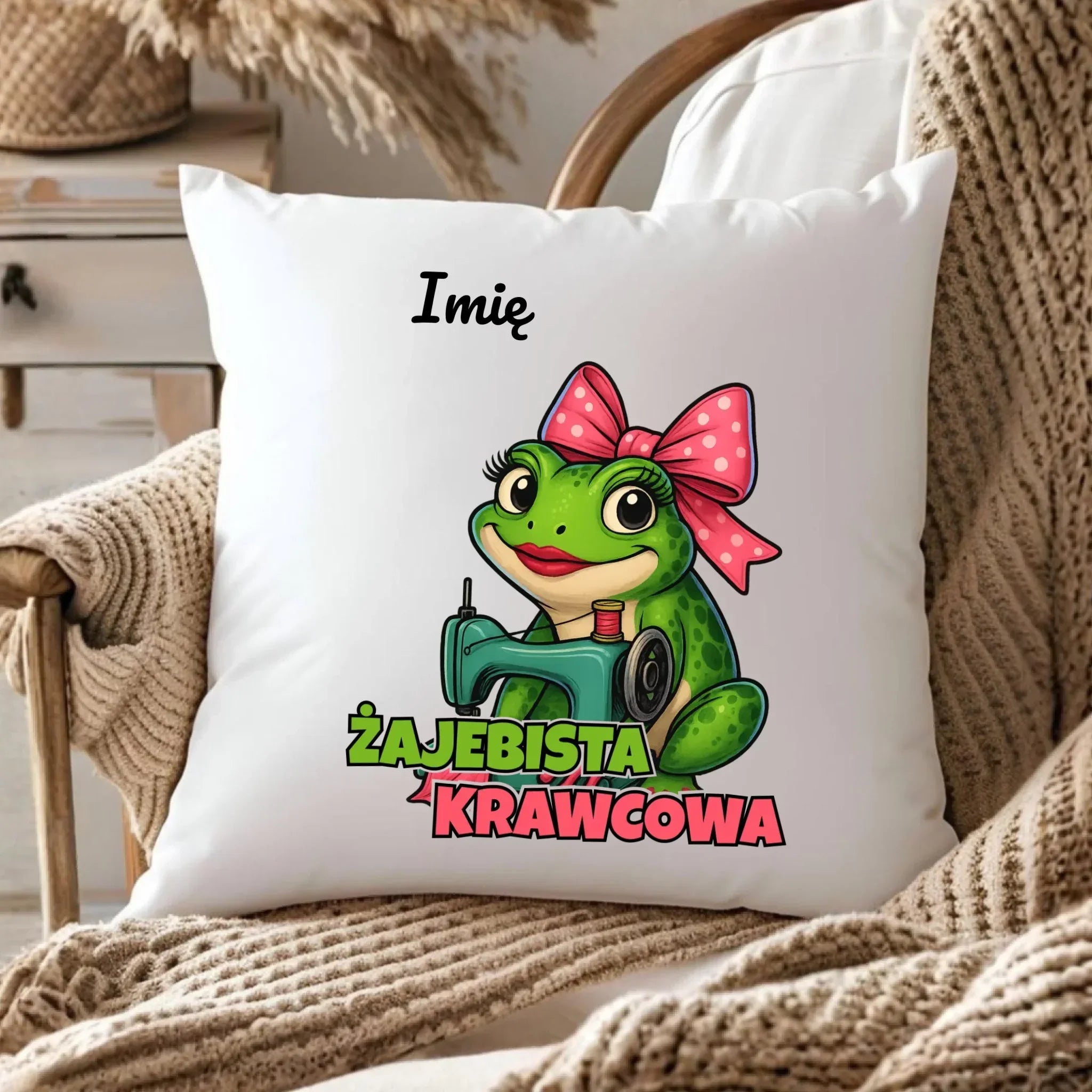 Poduszka szyciowa dla krawcowej - Żajebista Krawcowa - personalizowana HS32 - StoryCups.pl