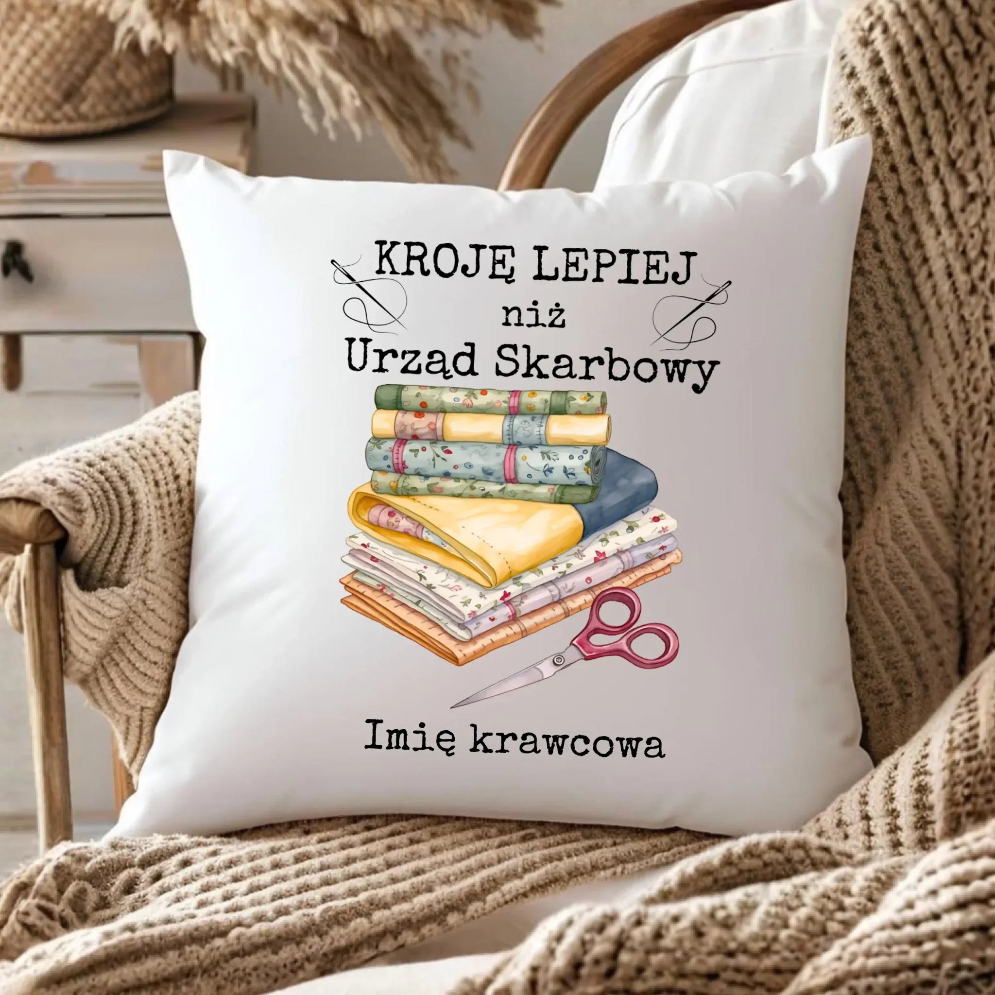 Poduszka szyciowa dla krawcowej - Kroję lepiej niż US - personalizowana HS33 - StoryCups.pl