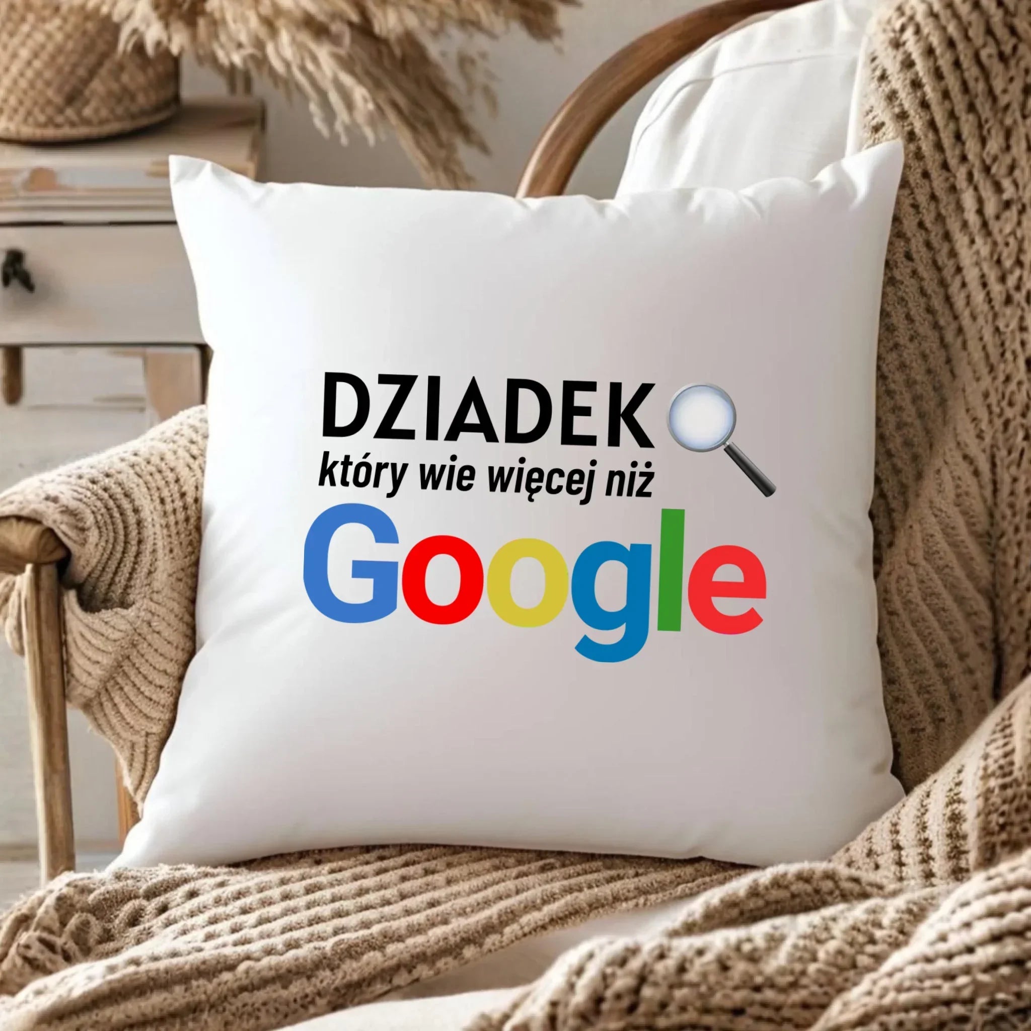 Poduszka dla dziadka - Dziadek który wie więcej niż google D44 - StoryCups.pl
