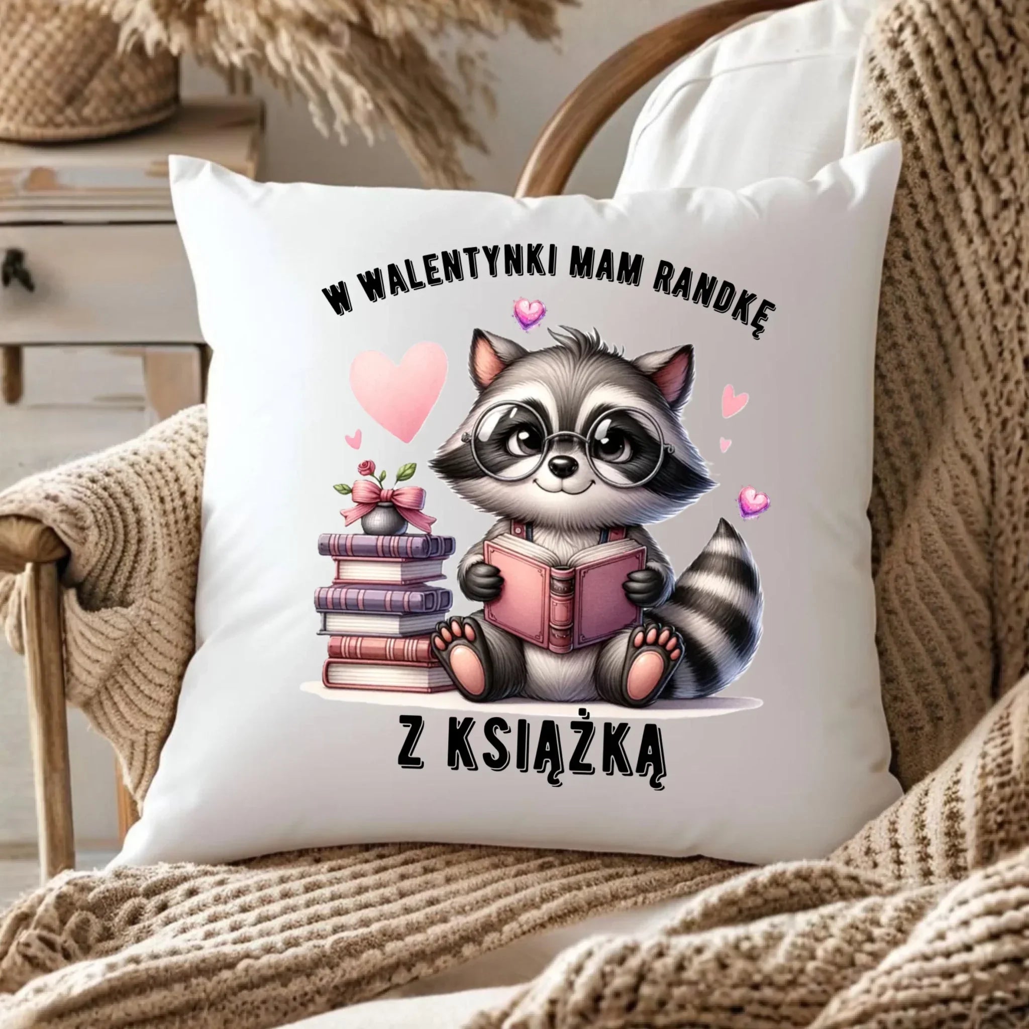 Poduszka na Walentynki dla mola książkowego – Mam randkę z książką W20 - StoryCups.pl