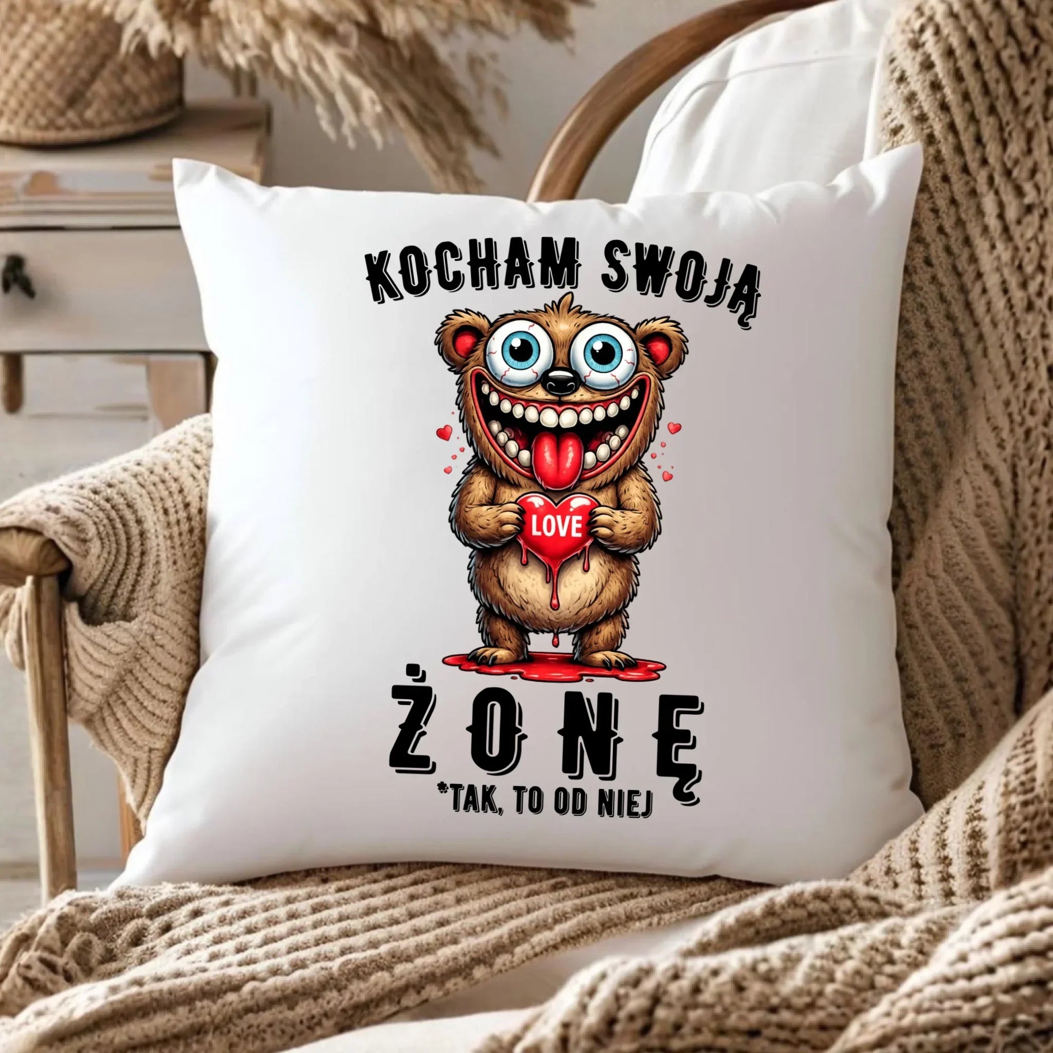 Poduszka dla męża - Kocham swoją żonę W23 - StoryCups.pl