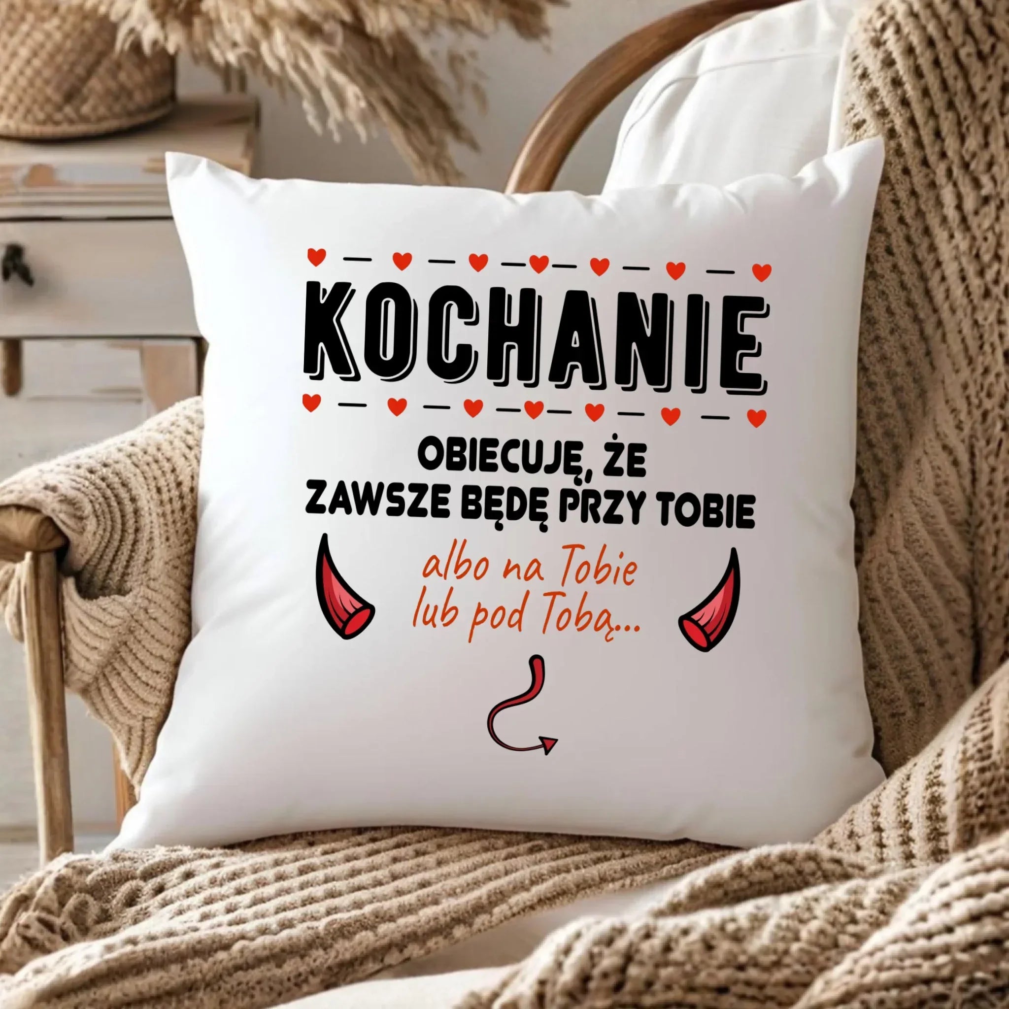 Poduszka dla par - Obiecuję, że zawsze będę przy Tobie W50 - StoryCups.pl