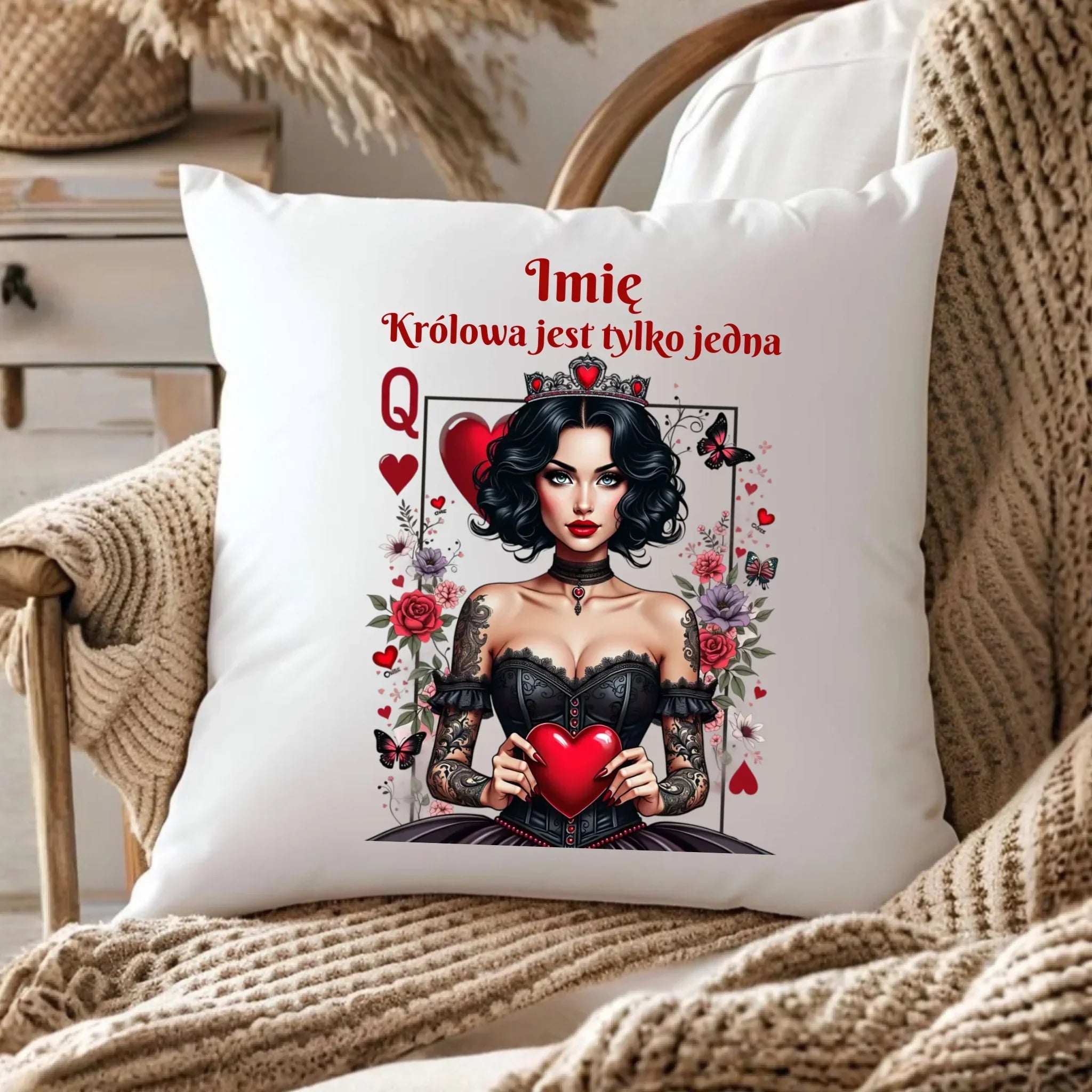 Poduszka dla niej - Królowa jest tylko jedna - personalizowana W46 - StoryCups.pl