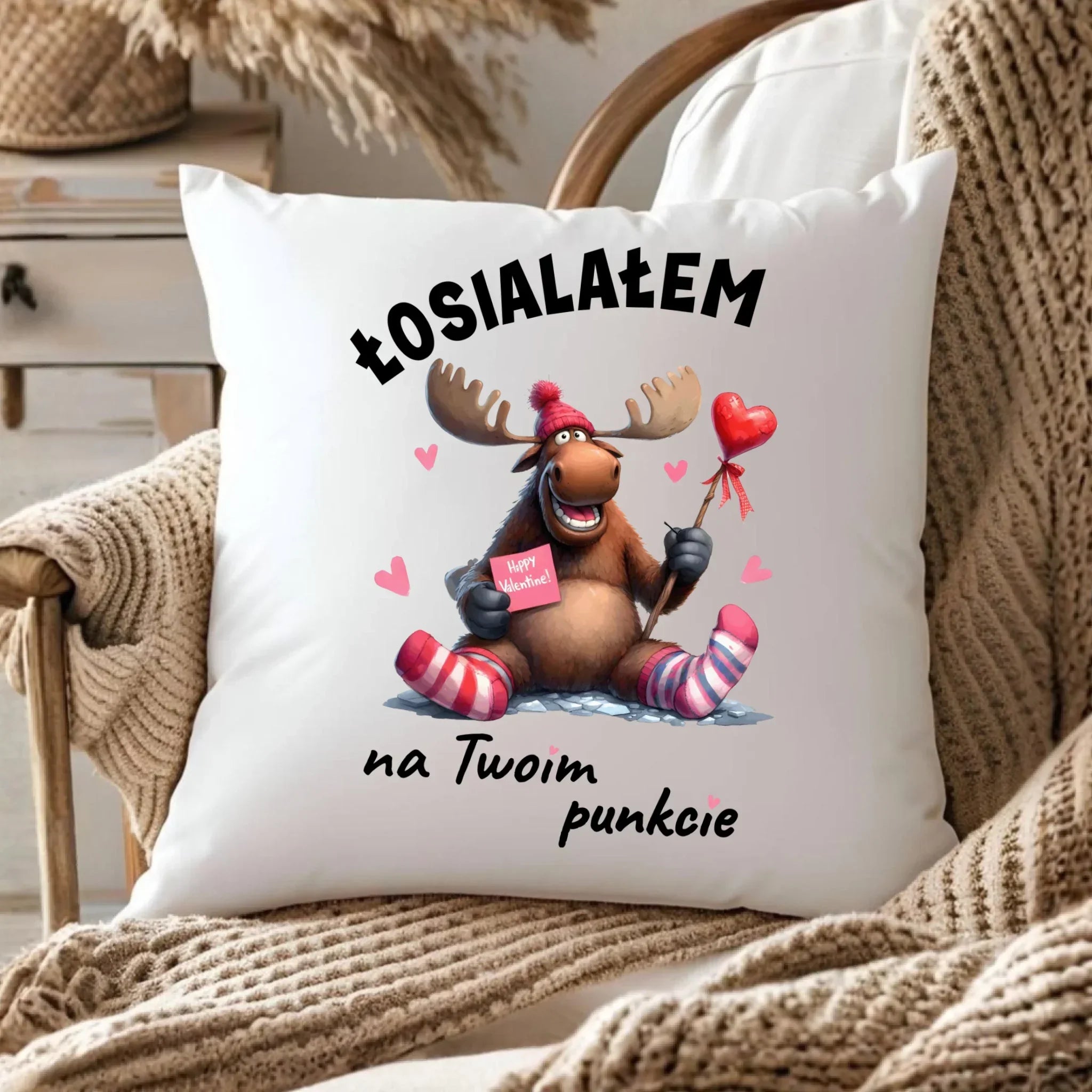 Poduszka dla par - Łosialałem na Twoim punkcie W66 - StoryCups.pl