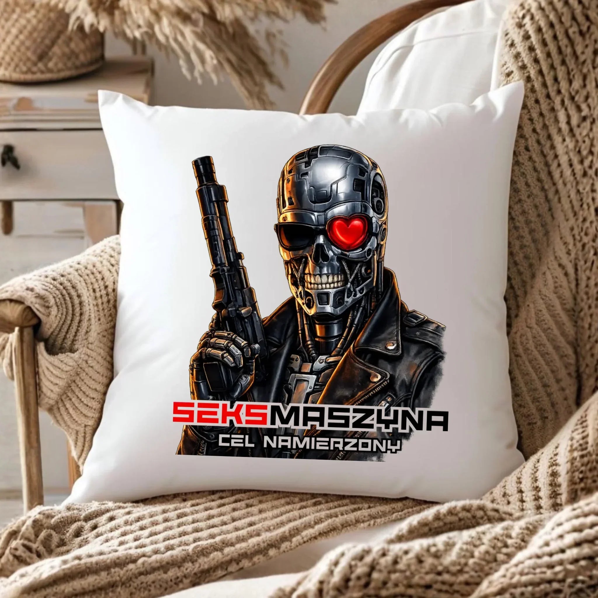 Poduszka dla faceta - Cyborg z sercem Seks maszyna DCH32 - StoryCups.pl
