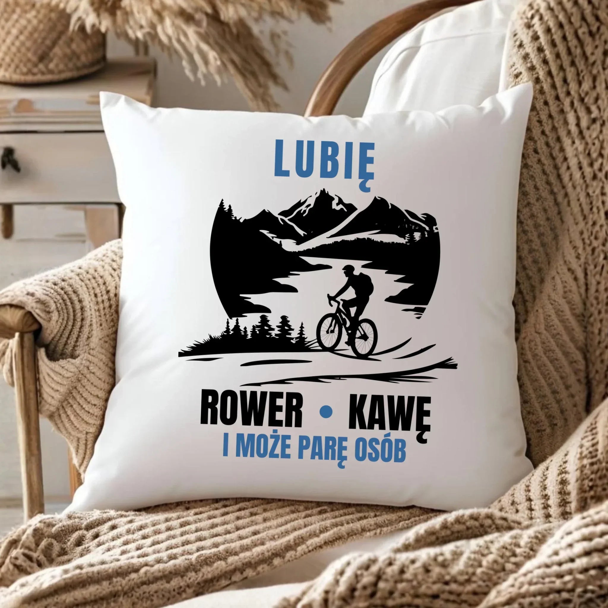 Poduszka dla rowerzysty - Lubię rower kawę i może parę osób HR05 - StoryCups.pl