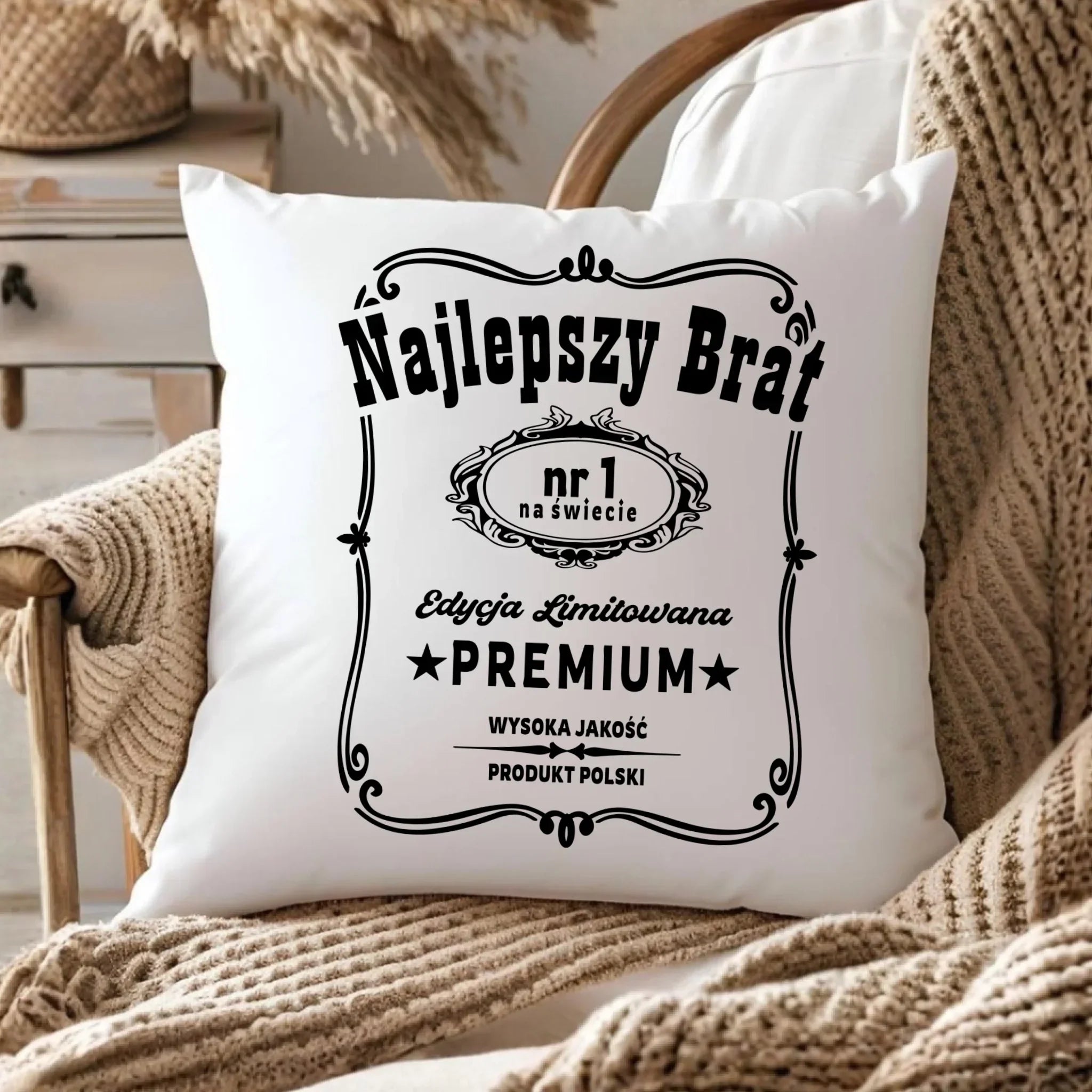 Poduszka dla brata - Najlepszy Brat Edycja Limitowana DB02 - StoryCups.pl