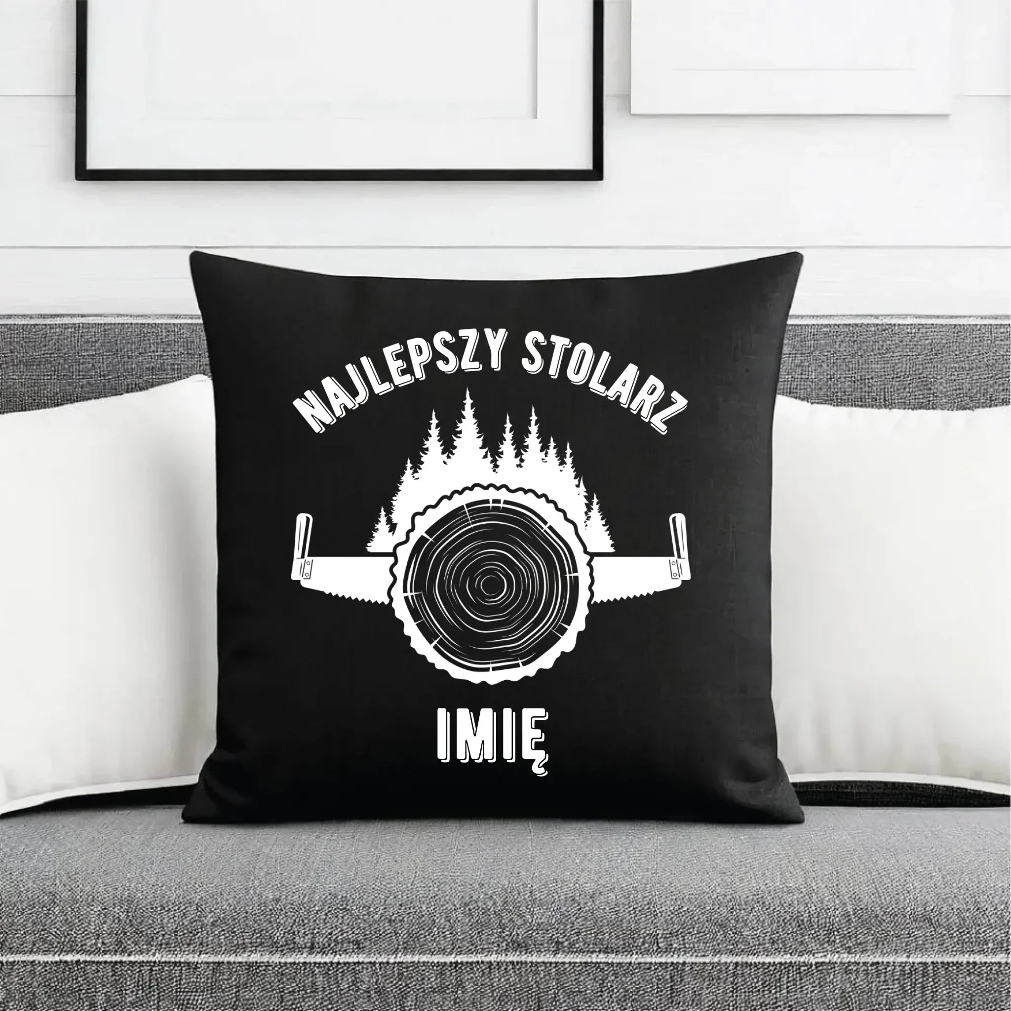 Poduszka dekoracyjna dla stolarza - Najlepszy stolarz - personalizowana ZS01 - StoryCups.pl