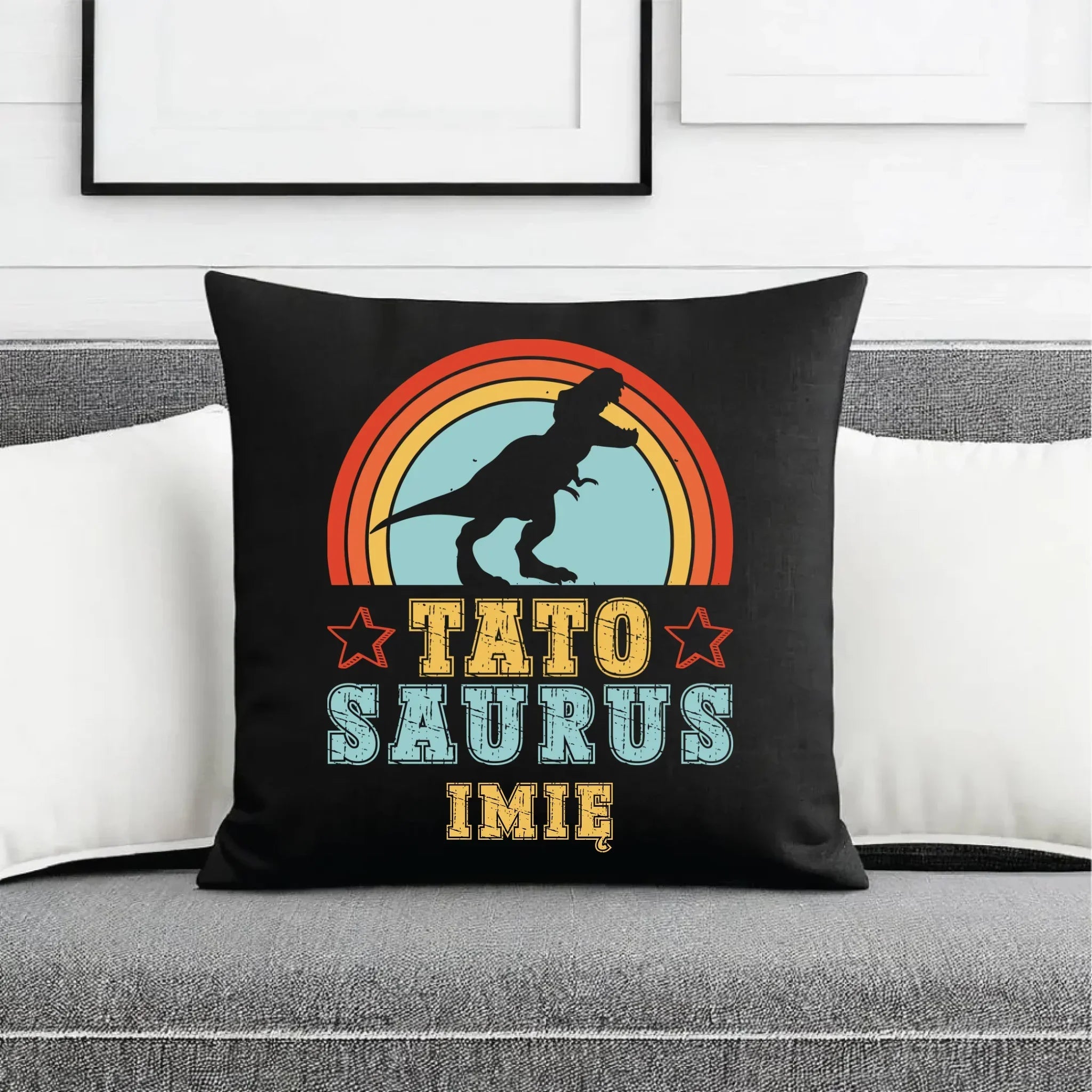 Poduszka dekoracyjna dla taty - Tato Saurus - personalizowana DT03 - StoryCups.pl