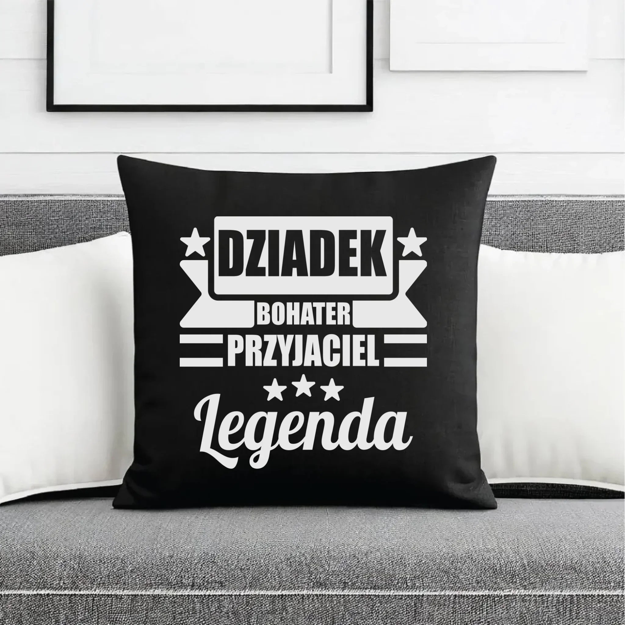 Poduszka dekoracyjna dla dziadka - Bohater przyjaciel legenda D20 - StoryCups.pl