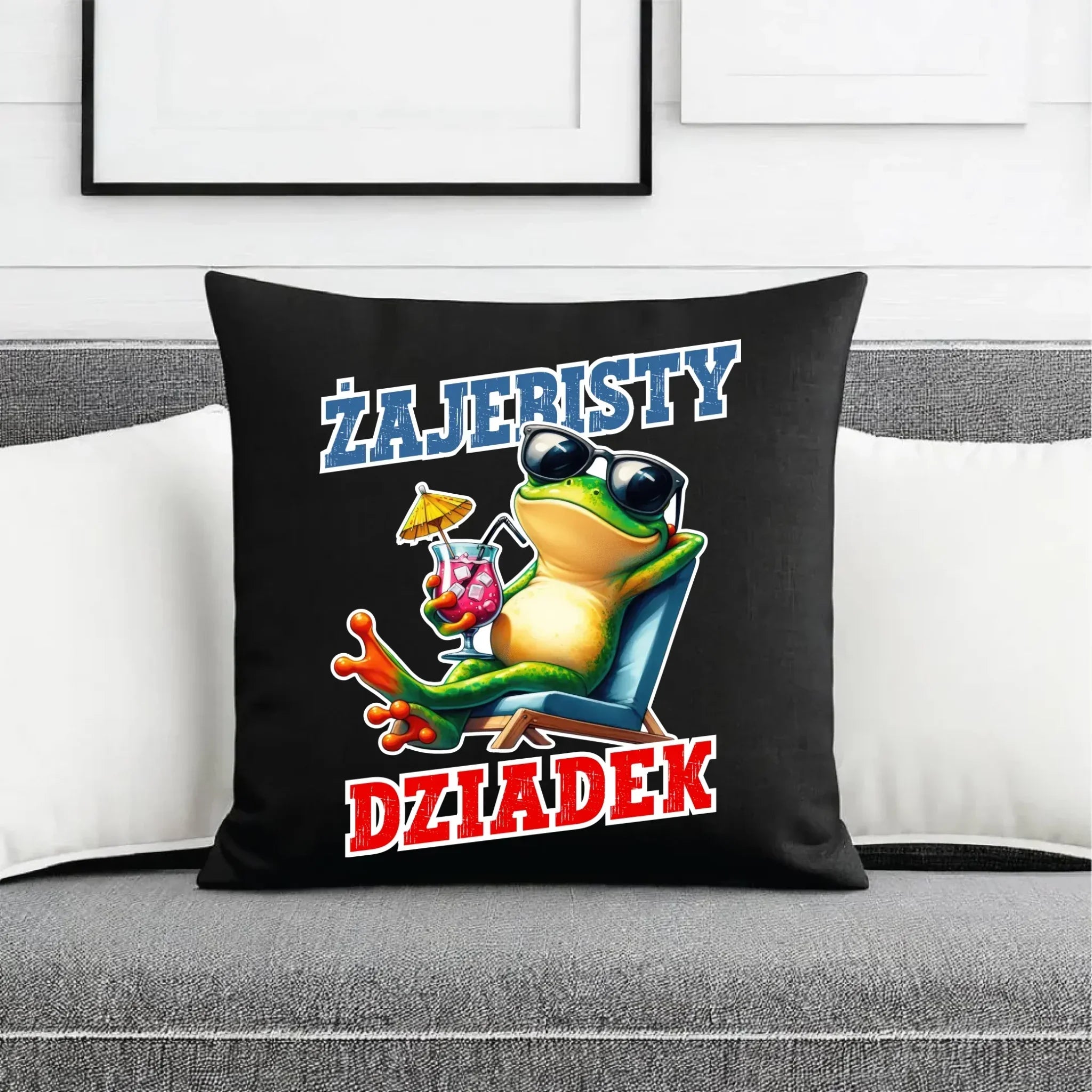 Poduszka dekoracyjna dla dziadka - Żajebisty dziadek D27 - StoryCups.pl