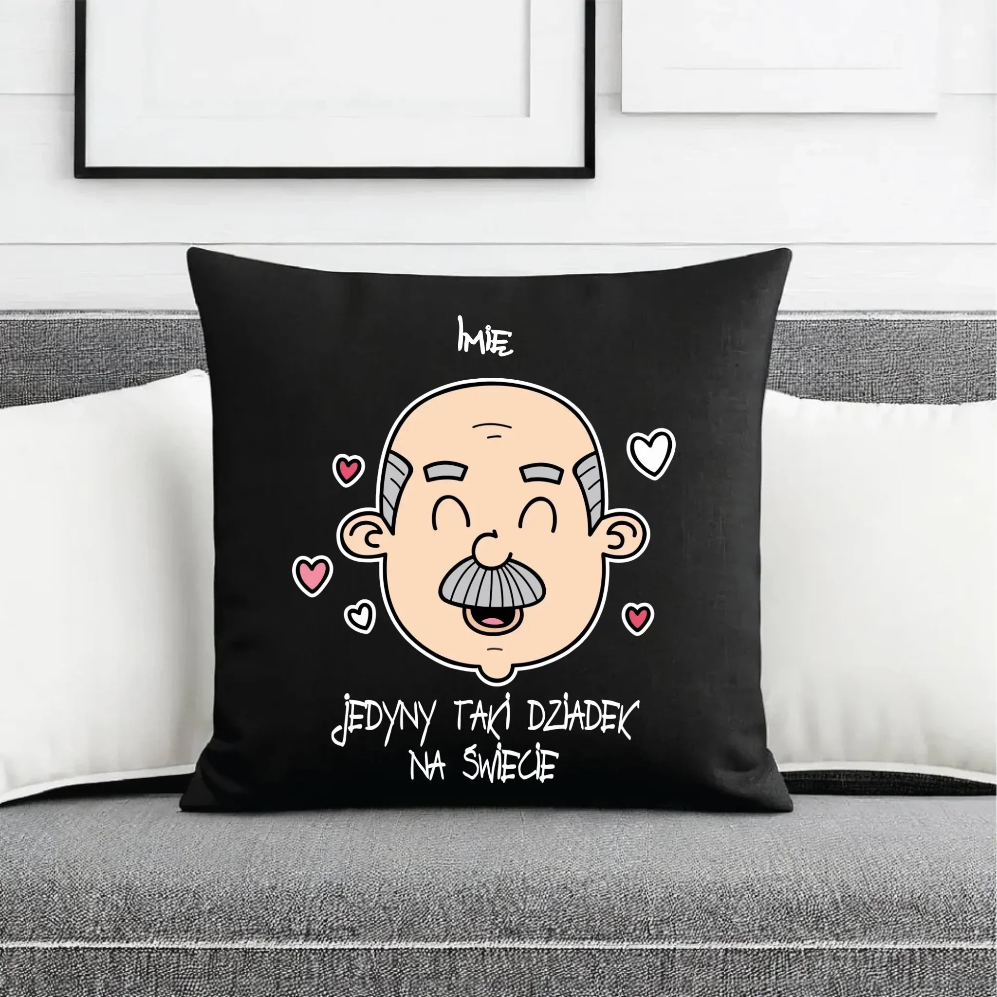 Poduszka dekoracyjna dla dziadka - Jedyny taki dziadek na świecie - personalizowana D15 - StoryCups.pl