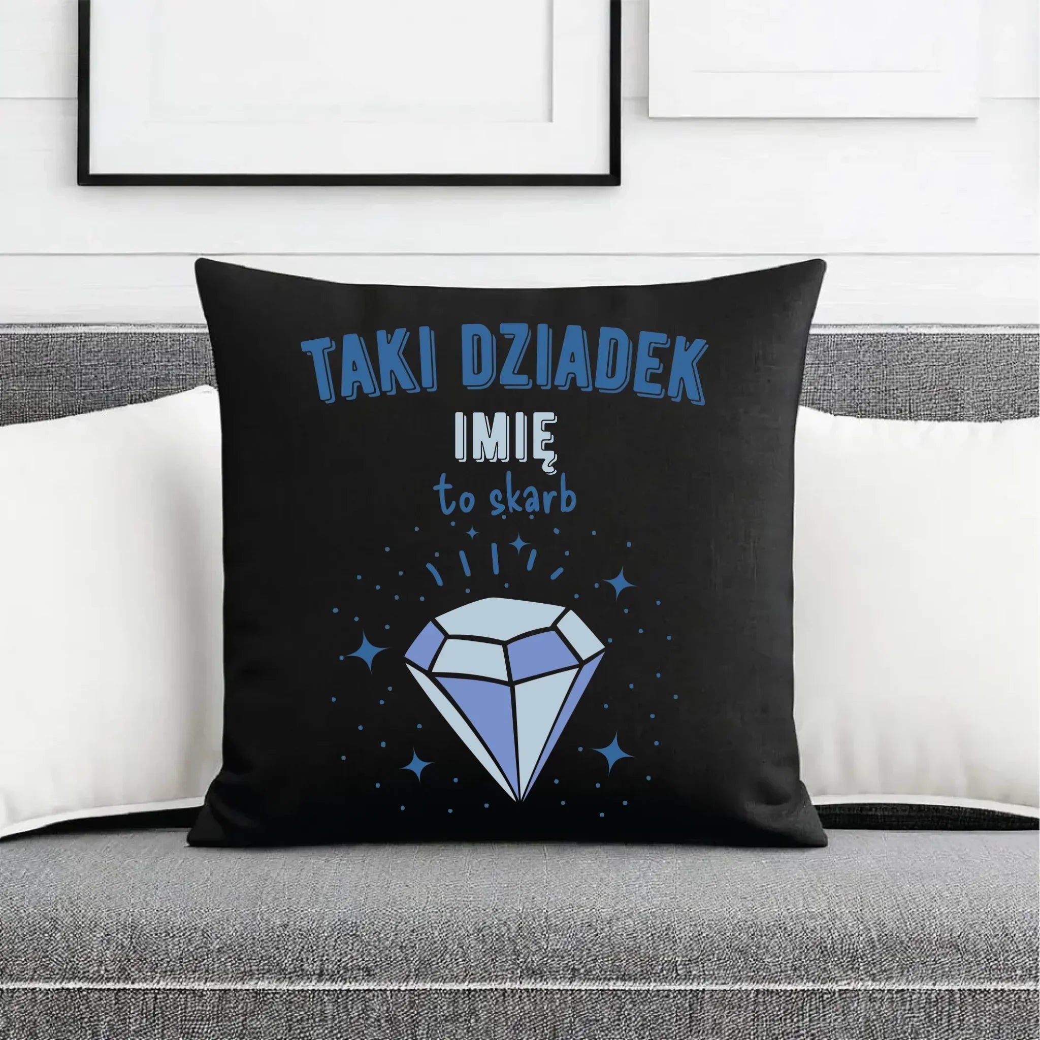 Poduszka dekoracyjna dla dziadka - Taki Dziadek to skarb - personalizowana D06 - StoryCups.pl