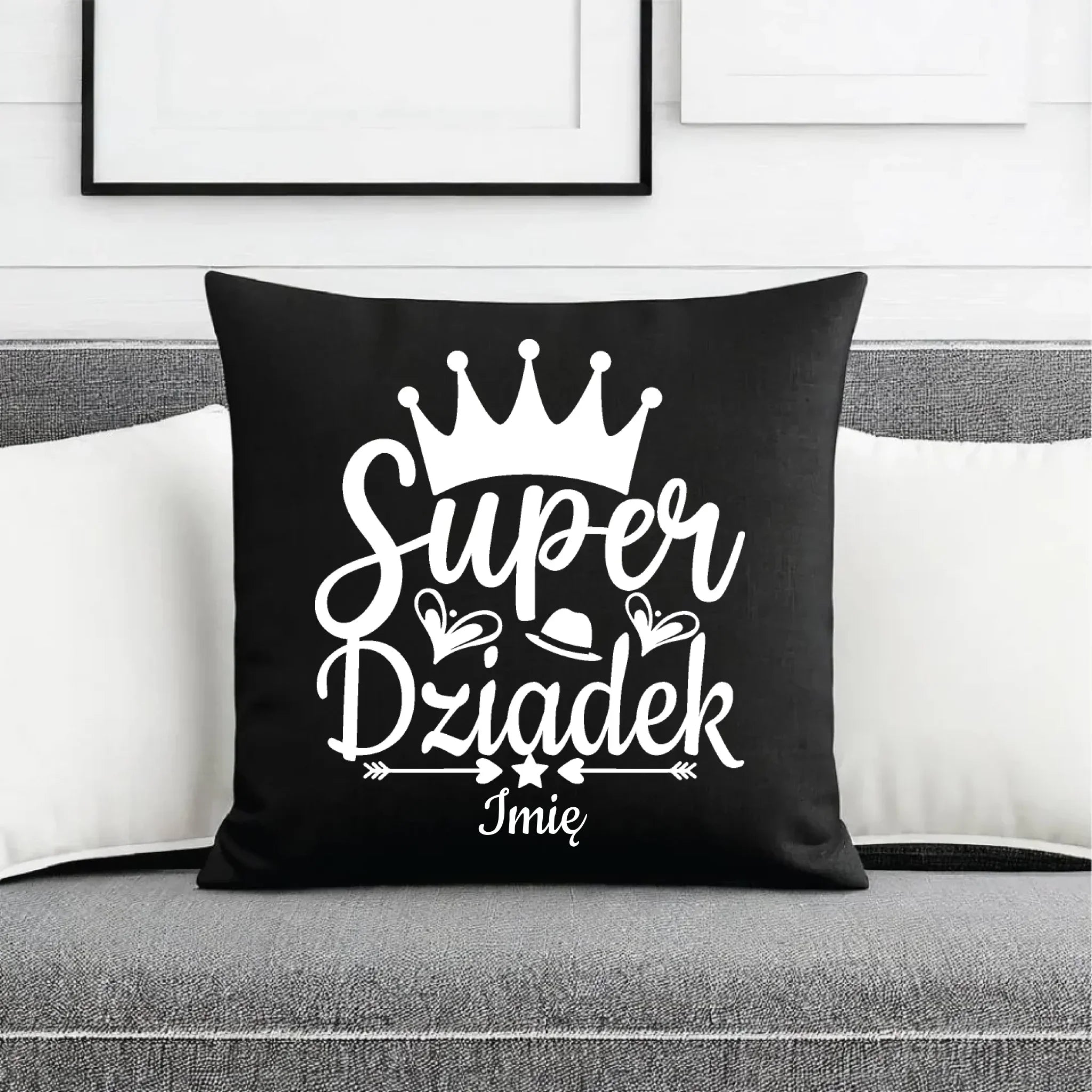 Poduszka dekoracyjna dla dziadka - Super Dziadek - personalizowana D03 - StoryCups.pl